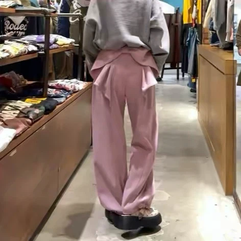 Japanese-style high-waisted, 3D ribbon, sweet sweatpants.