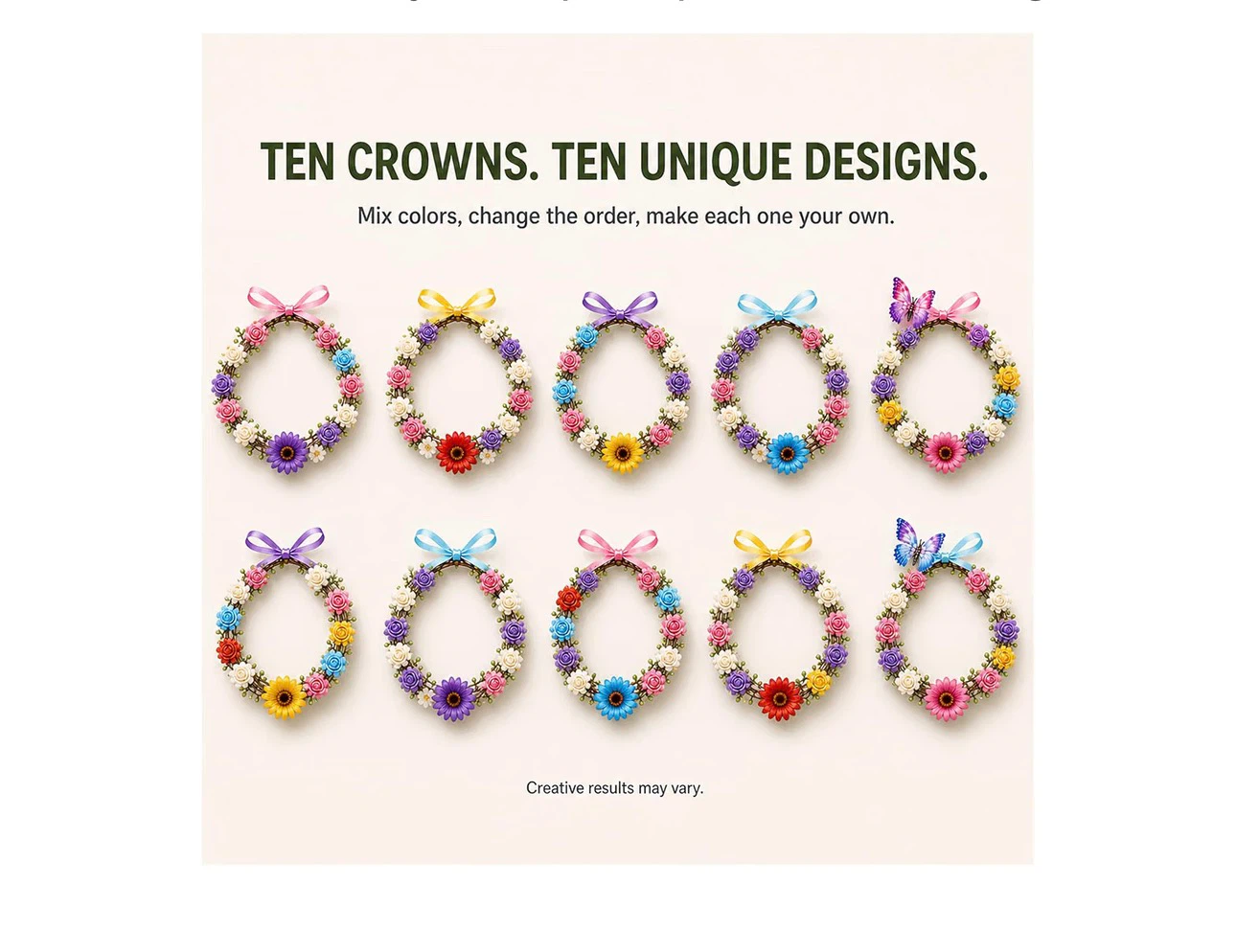 Brand new 222-Piece Floral Headband Kit - photo 4