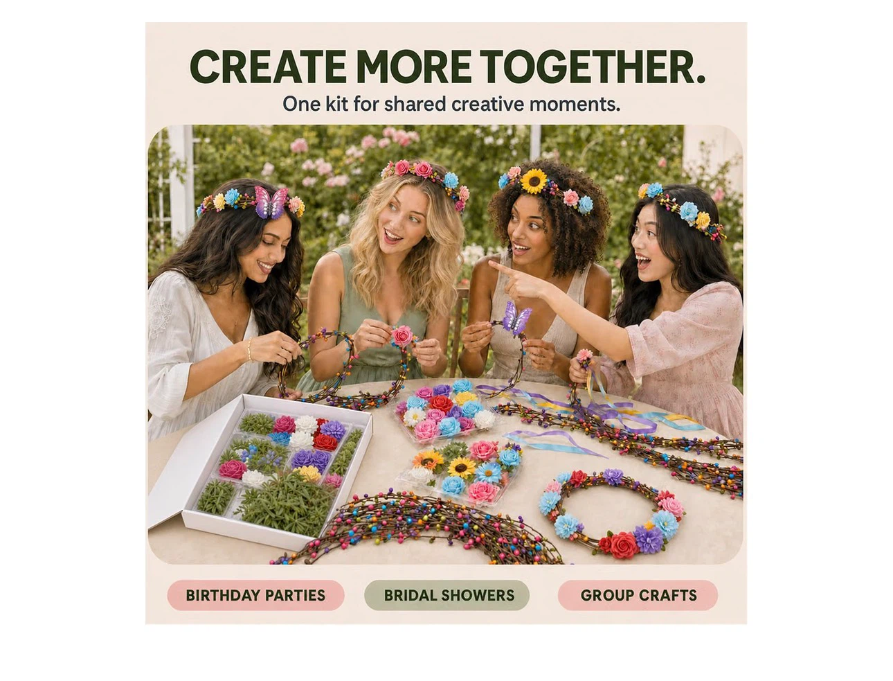 Brand new 222-Piece Floral Headband Kit - photo 5