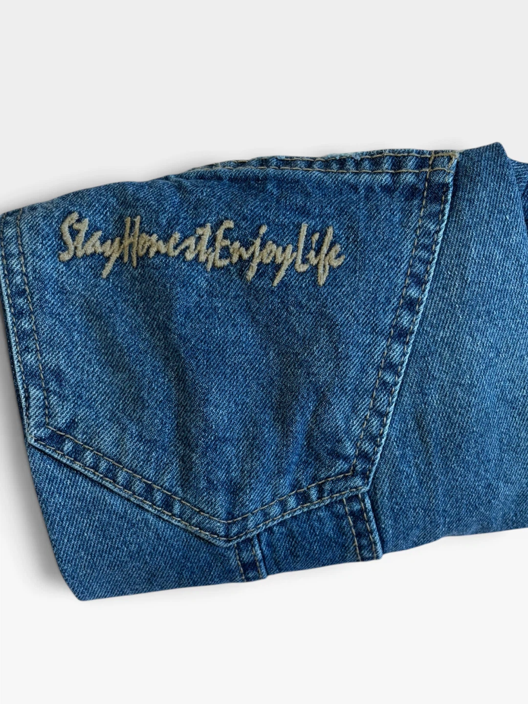 W&J Kids Embroidered Blue Jeans