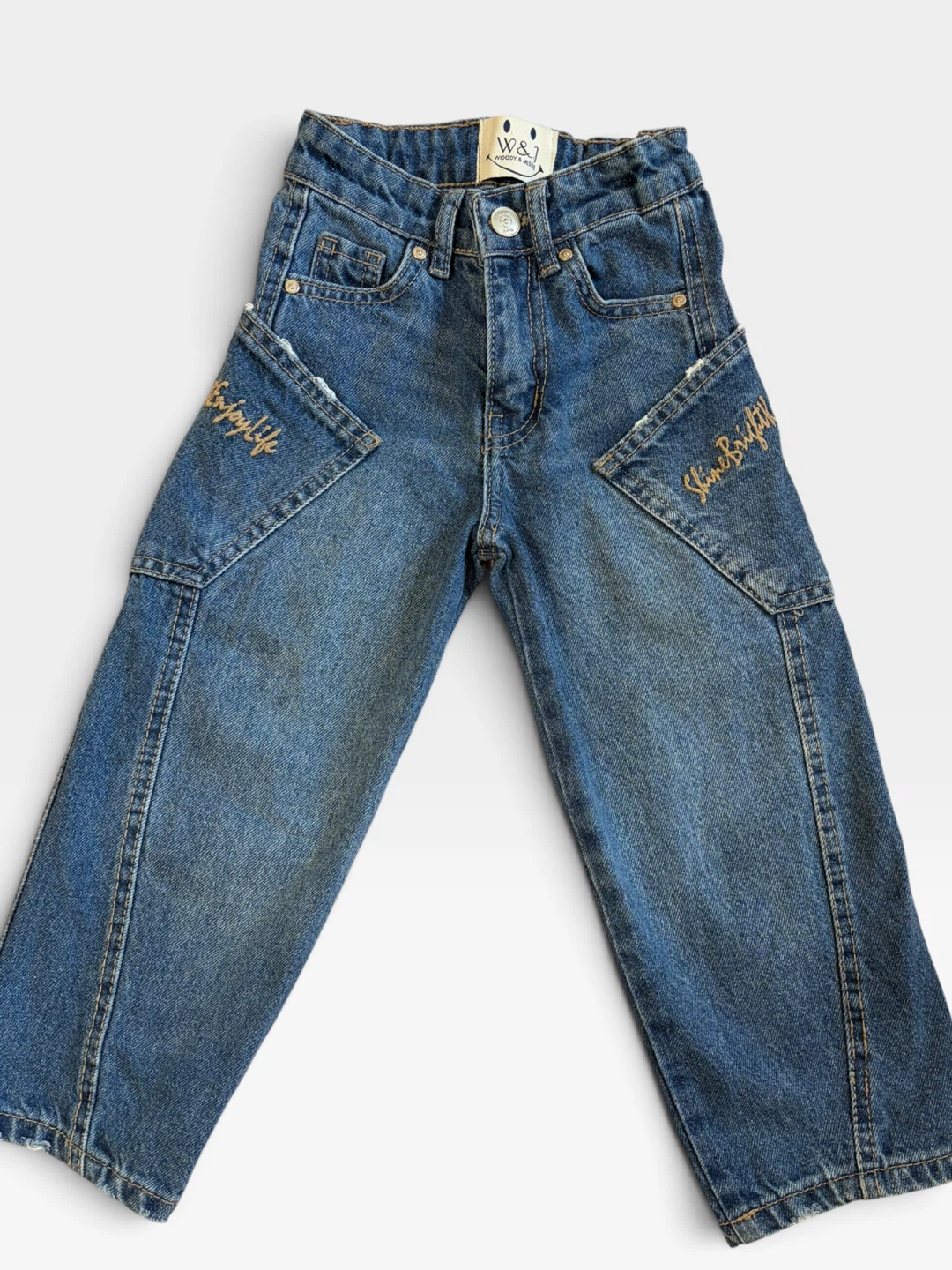 W&J Kids Embroidered Blue Jeans - photo 3