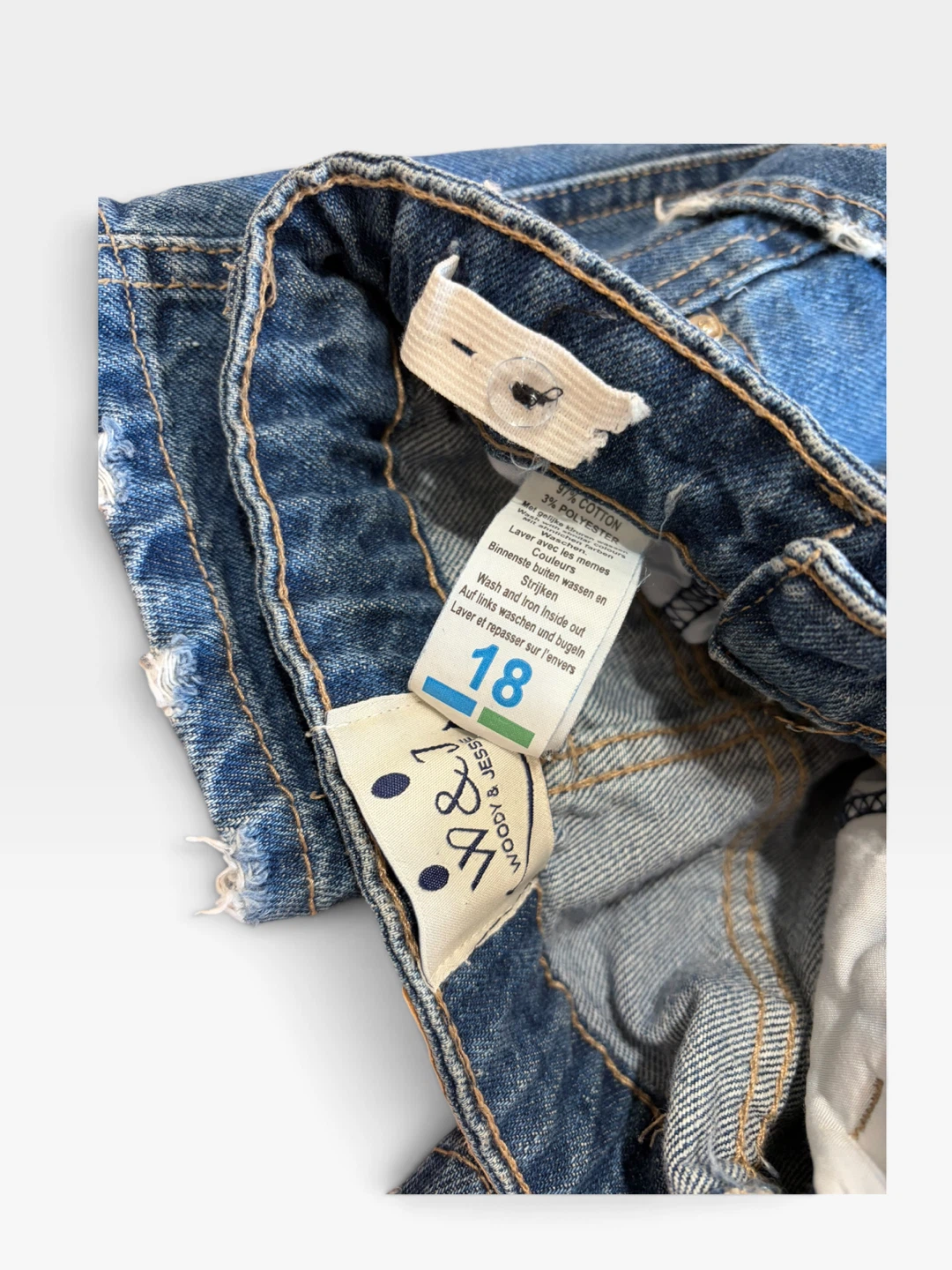 W&J Kids Embroidered Blue Jeans - photo 4