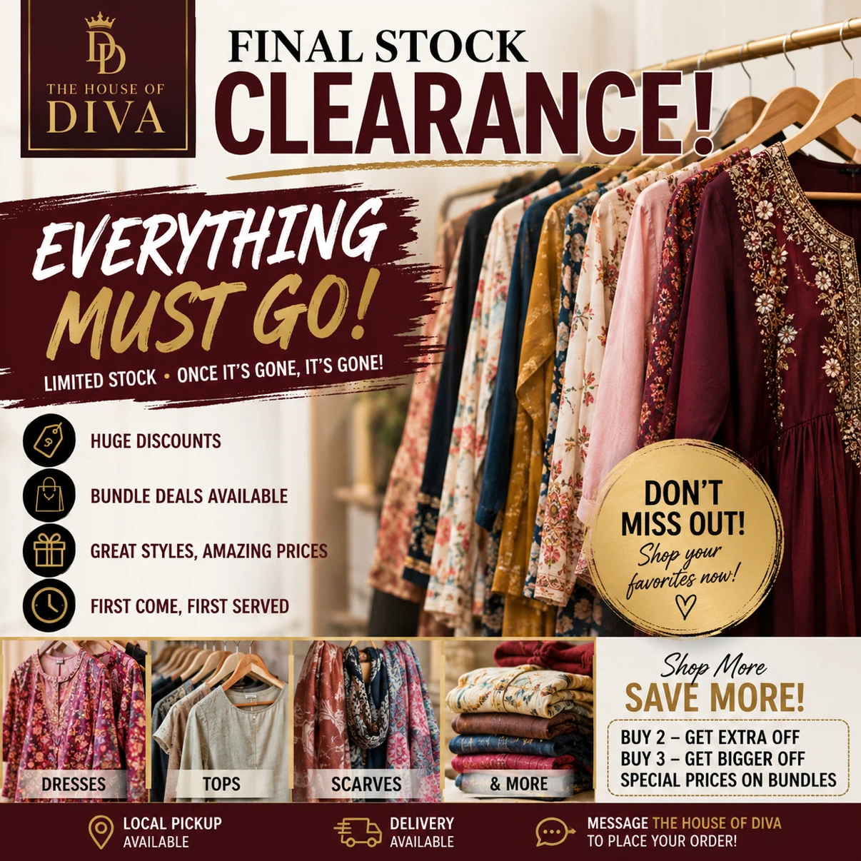 The House of Diva Clothing Clearance