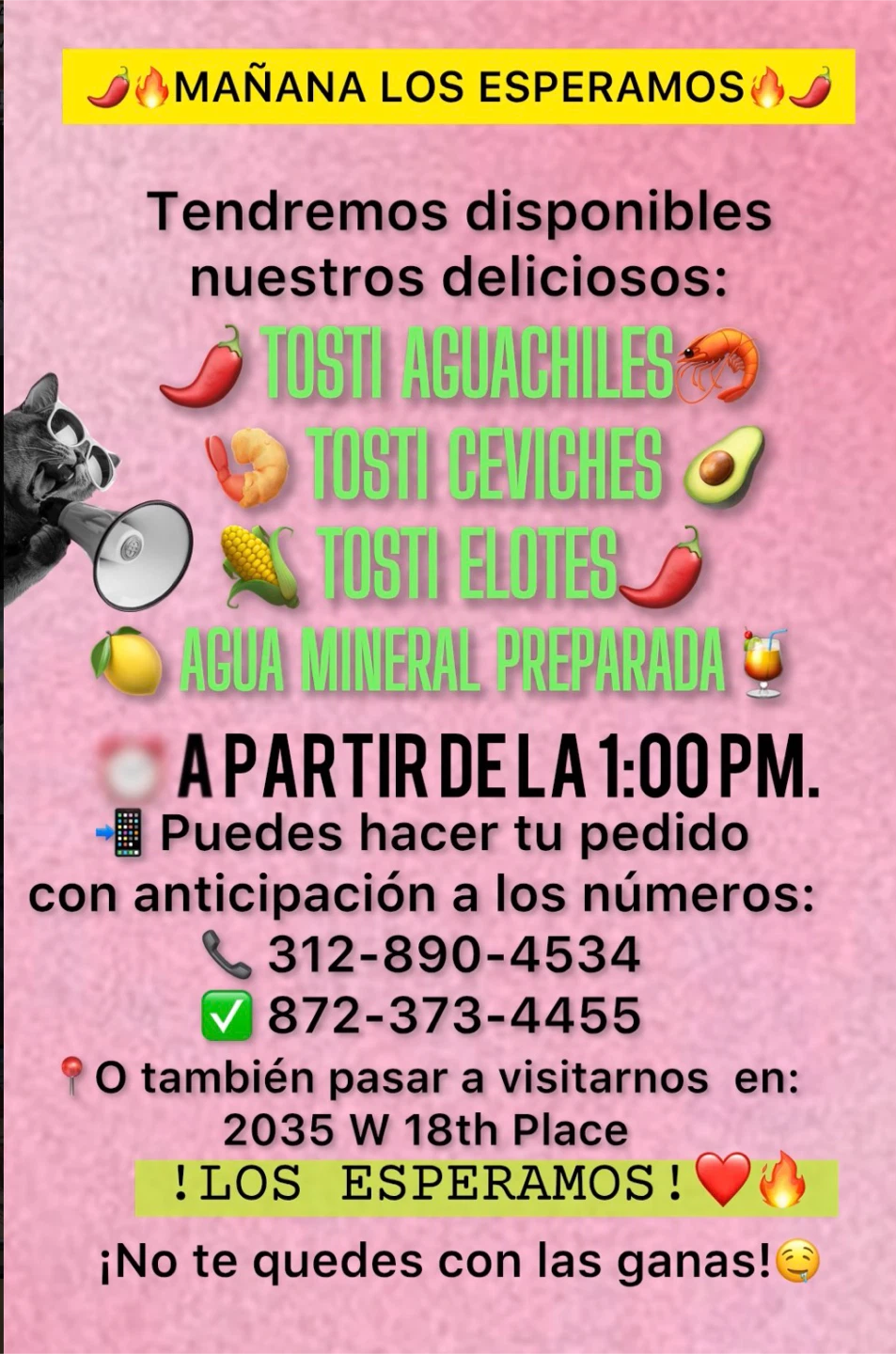 Tosti Aguachiles, Tosti Ceviches, Tosti Elotes