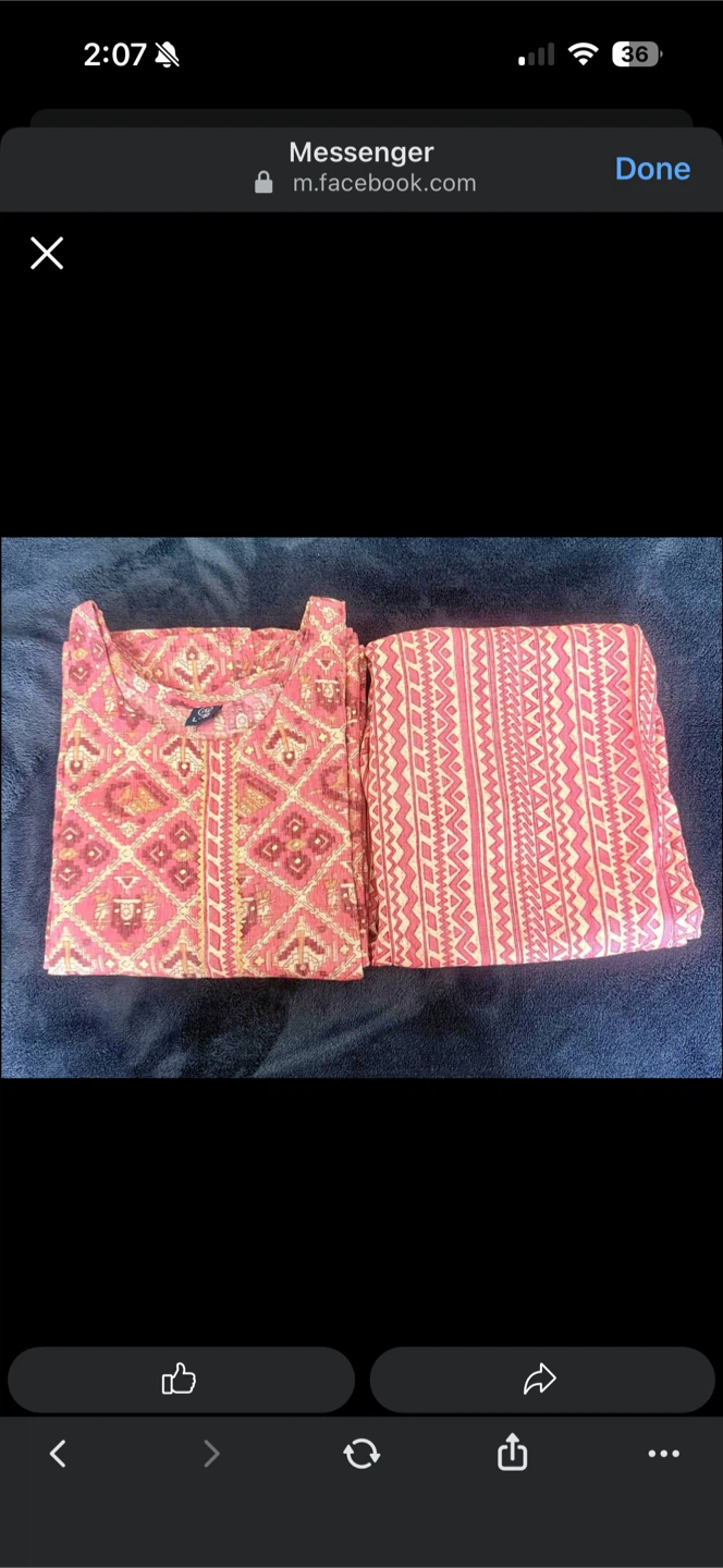 Pink Patterned Kurta Set