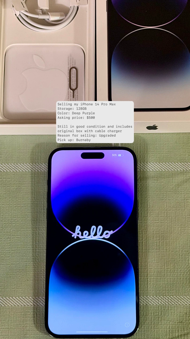 Apple iPhone 14 Pro Max 128GB Deep Purple