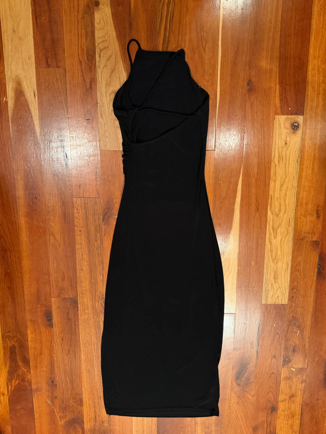 Black Ruched Halter Neck Dress - photo 2