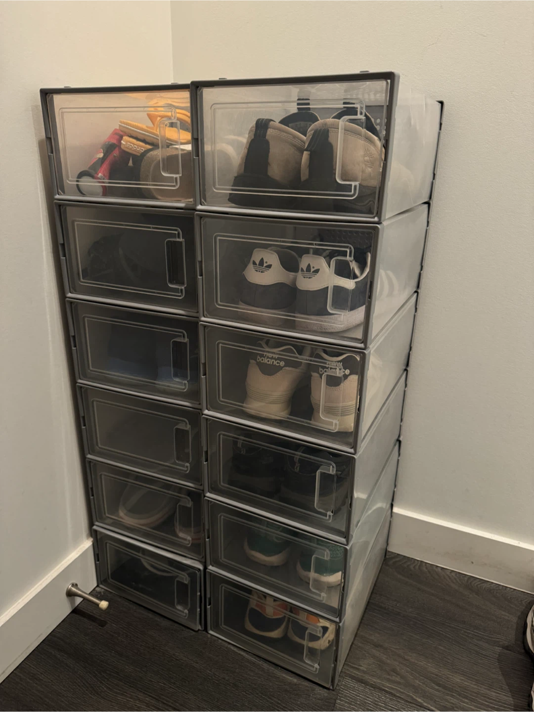 Stackable Clear Plastic Shoe Storage Boxes