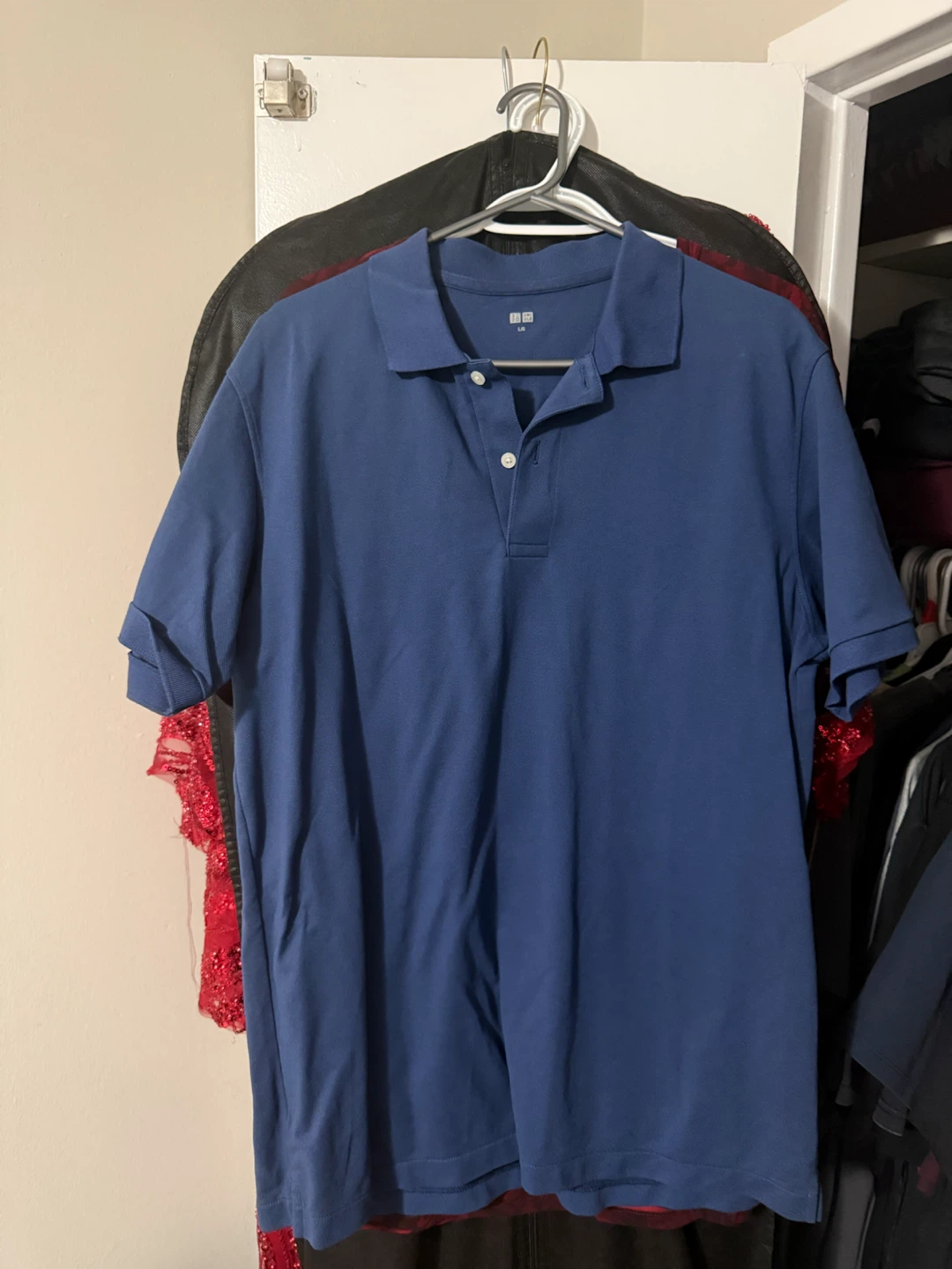 Uniqlo Blue Short Sleeve Polo Shirt Large