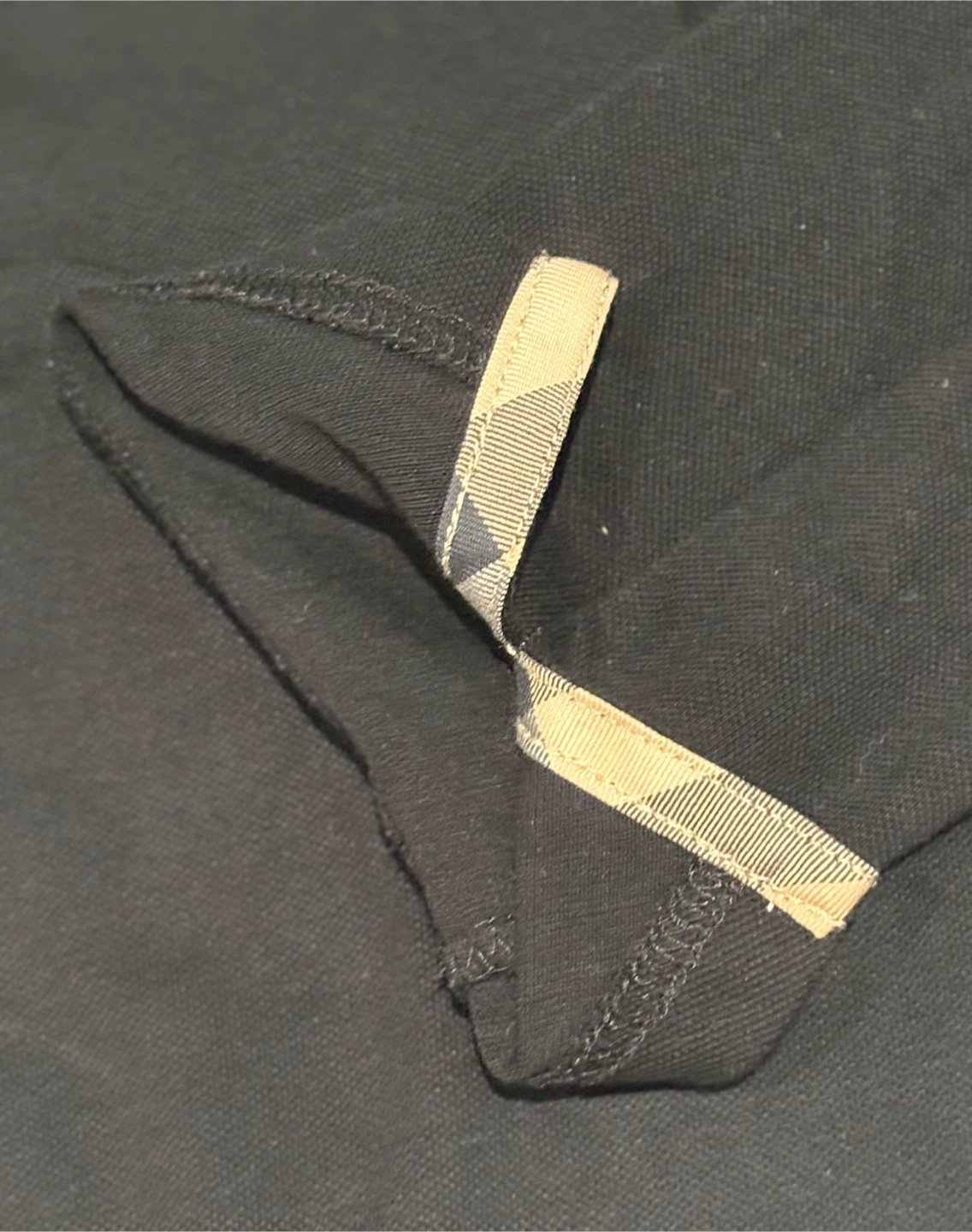 Burberry Women's 3/4 Sleeve Polo Small Black Check Accent - photo 4