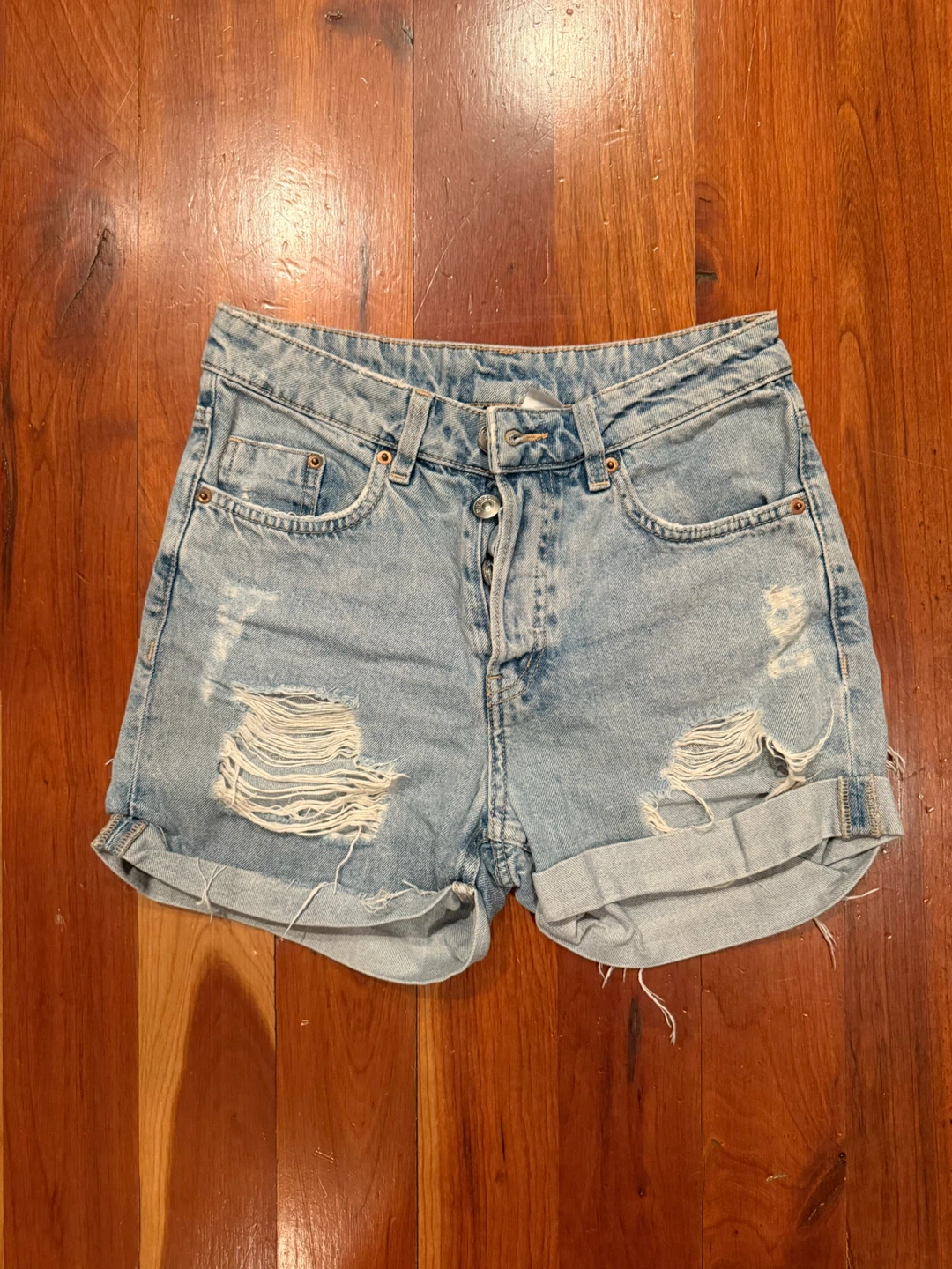 H&M Divided Distressed Denim Shorts