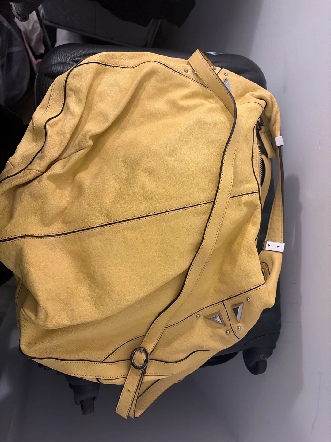 Karen Millen Yellow Leather Fringe Bag - photo 2