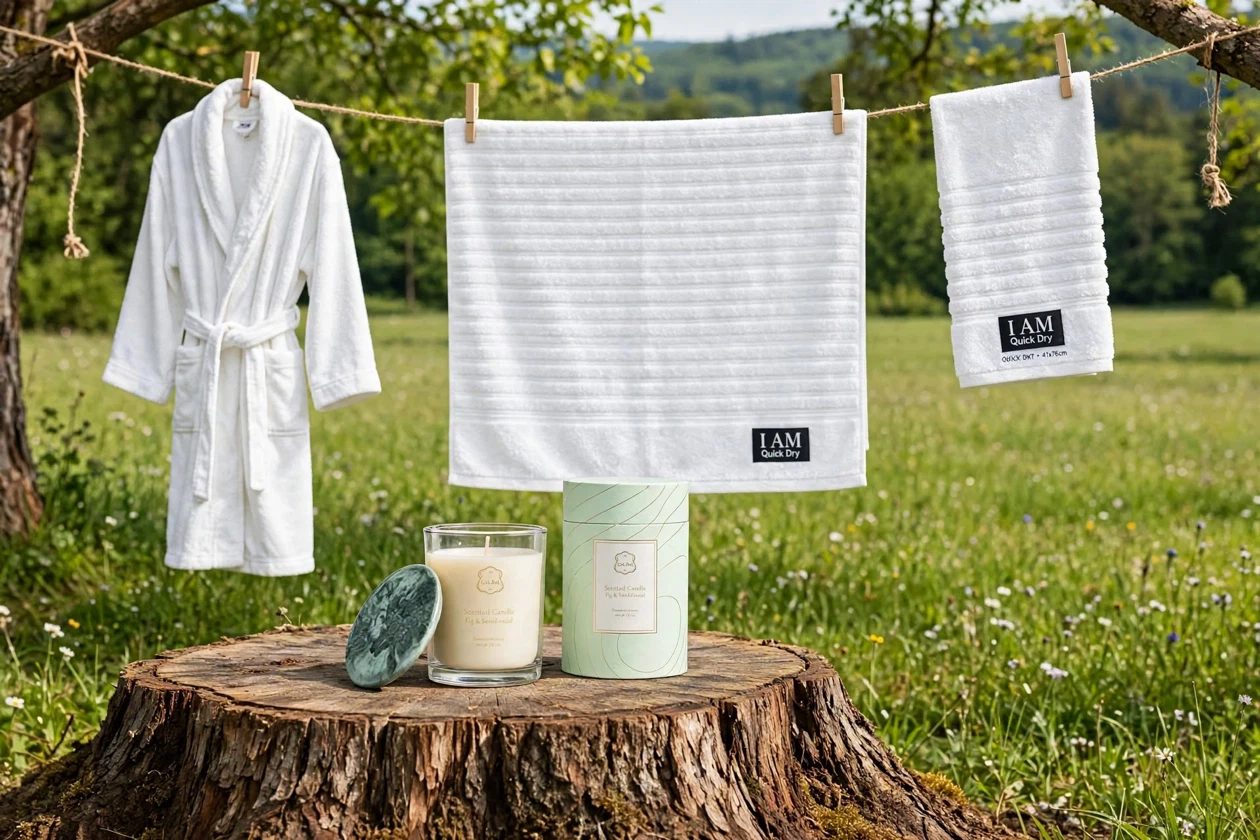 Laline Bath Robe, Towel and Candle Gift Set - photo 2