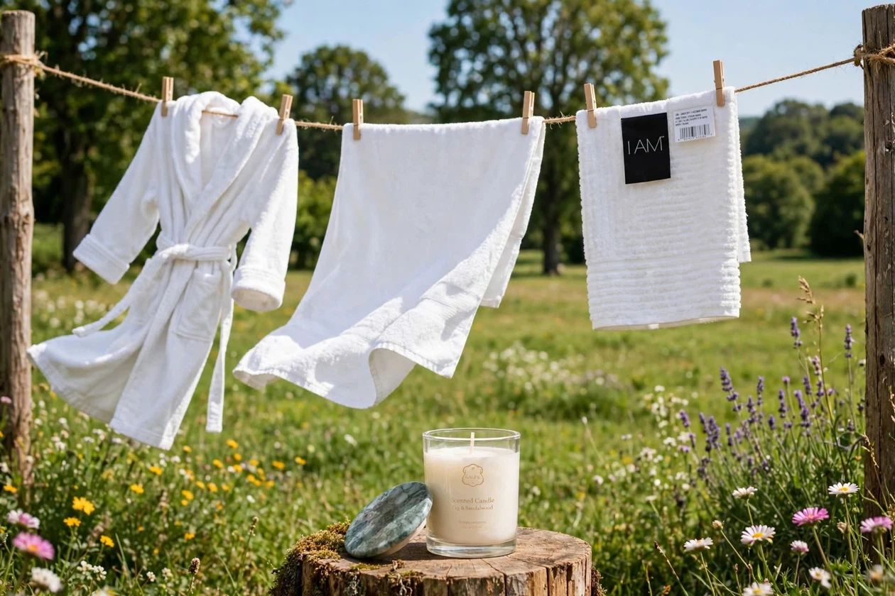 Laline Bath Robe, Towel and Candle Gift Set - photo 4