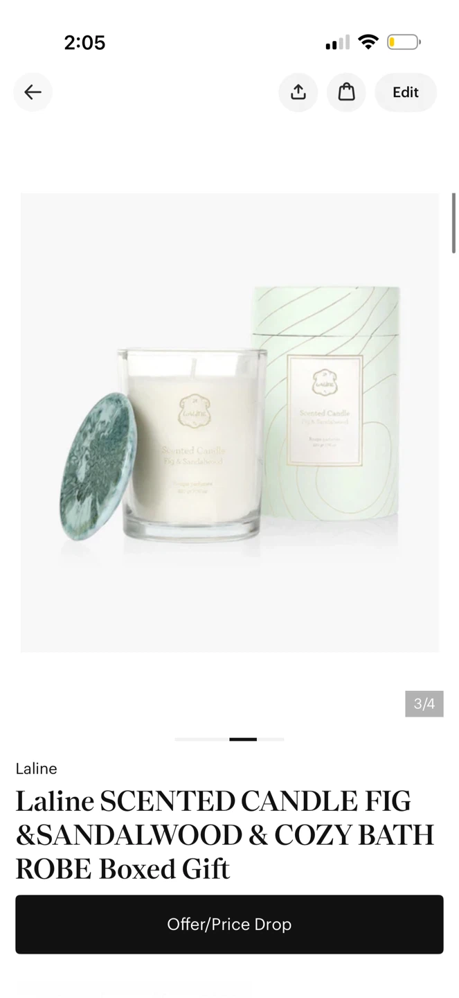 Laline Bath Robe, Towel and Candle Gift Set - photo 5