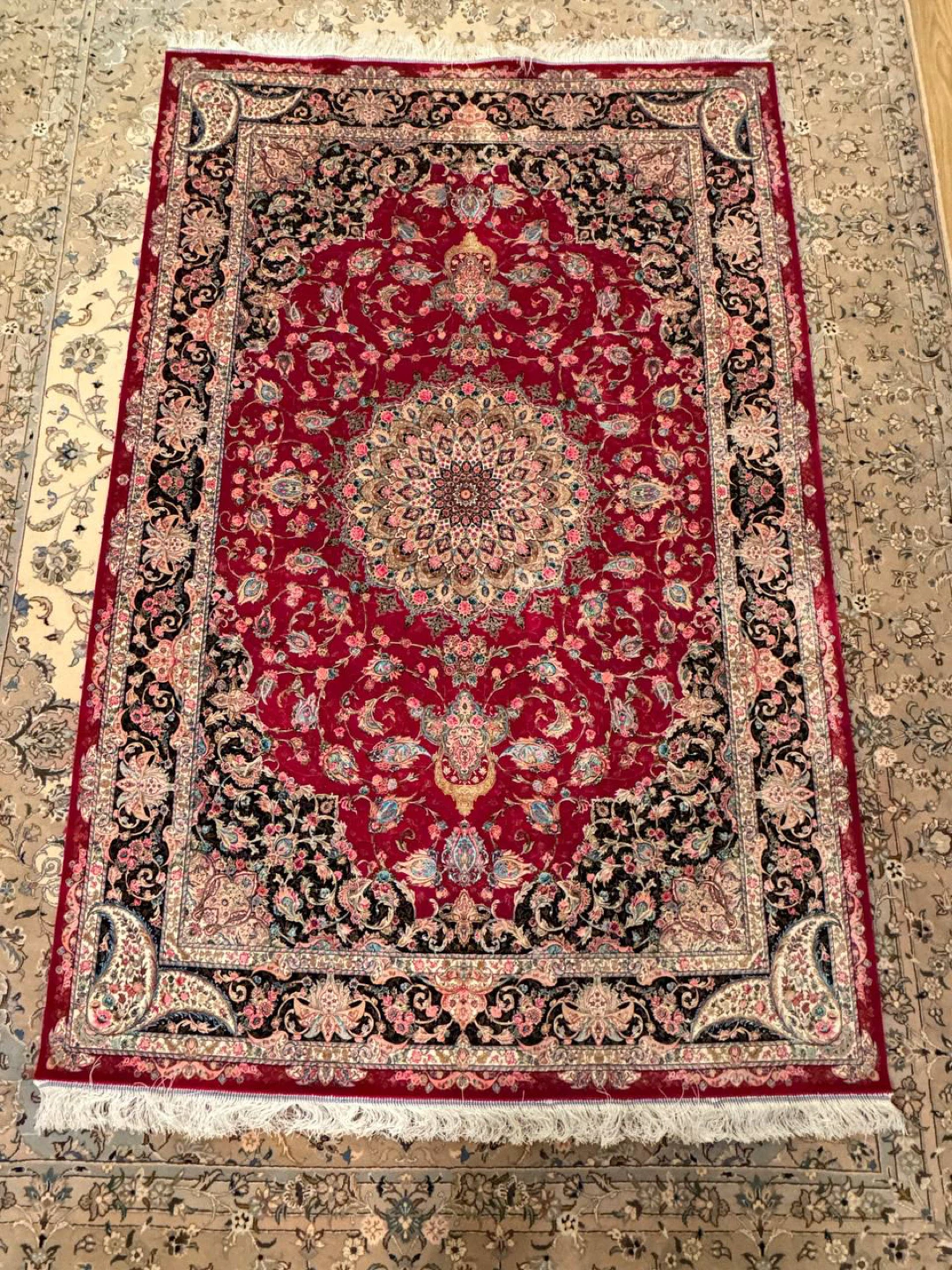 Area Rug - Red and Black Floral - photo 3