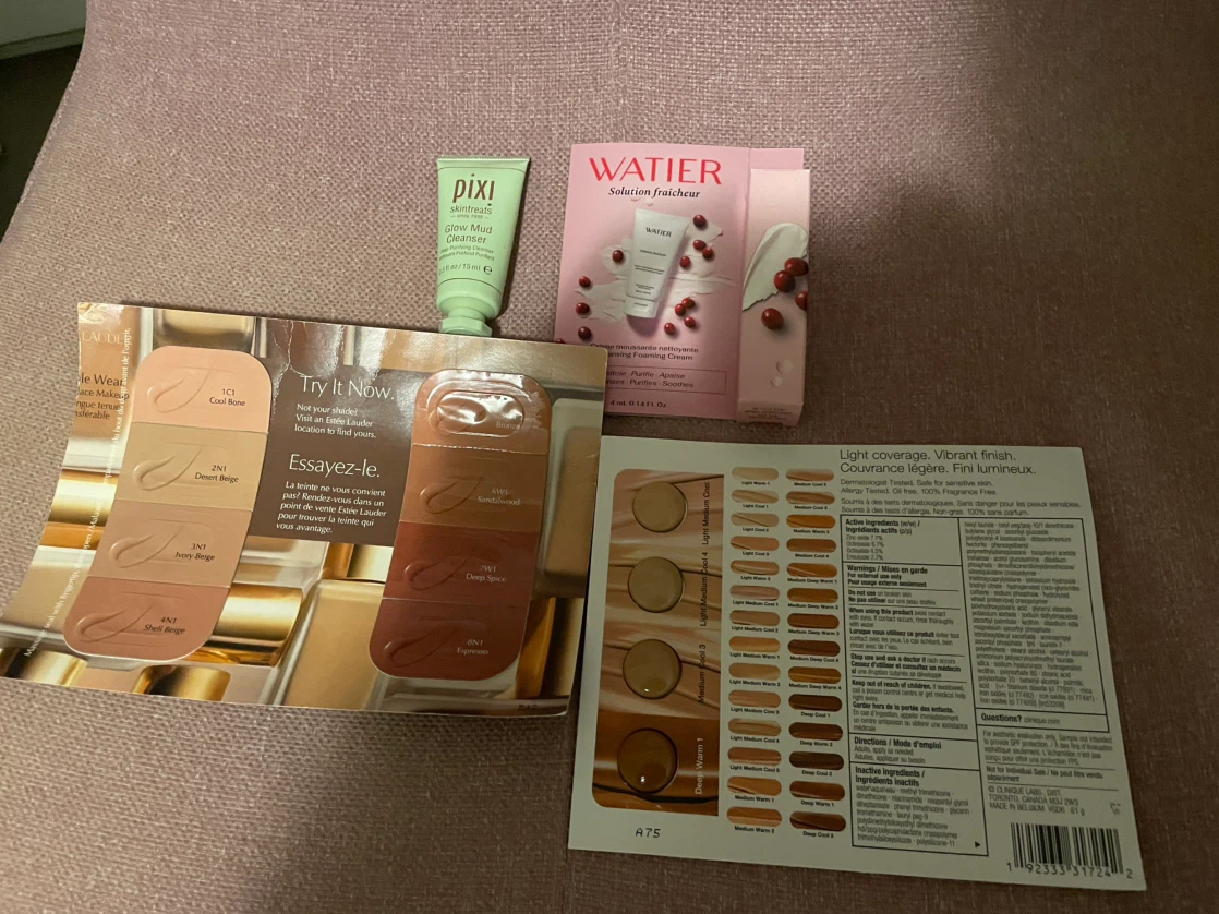 Pixi Glow Mud Cleanser & Watier Skincare Samples