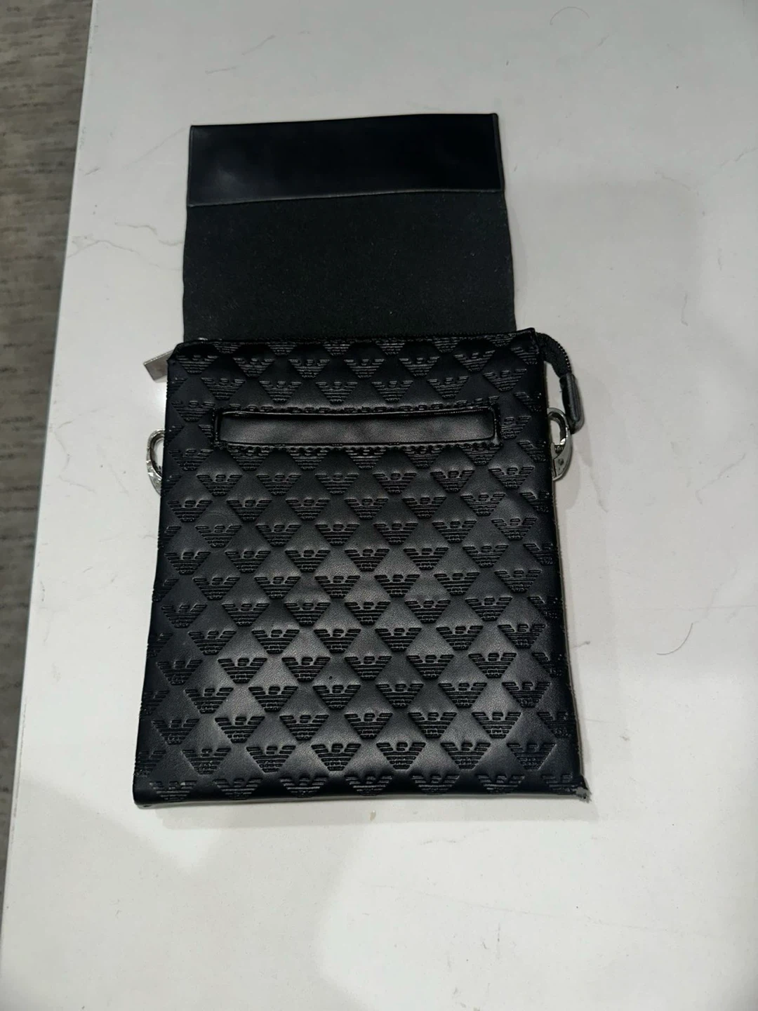 Giorgio Armani Black Logo Print Crossbody Bag - photo 3