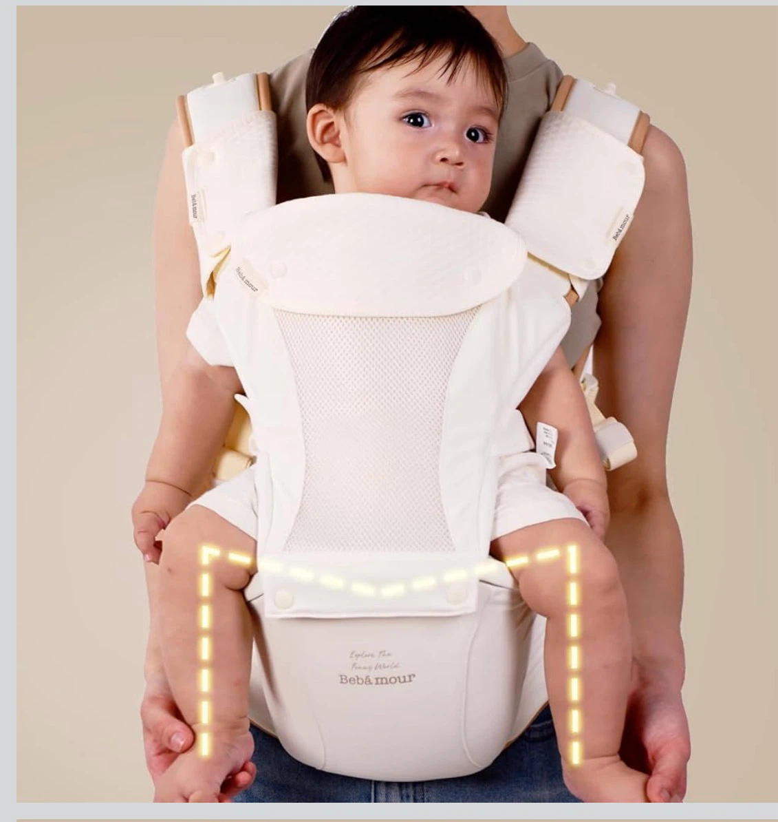 Bebamour 6-in-1 Baby Carrier with Waist Stool - photo 3