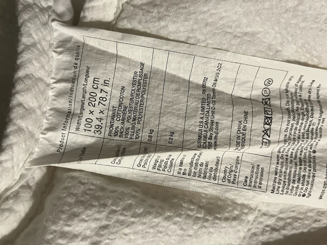 Muji Single Lightweigh bedding - photo 2