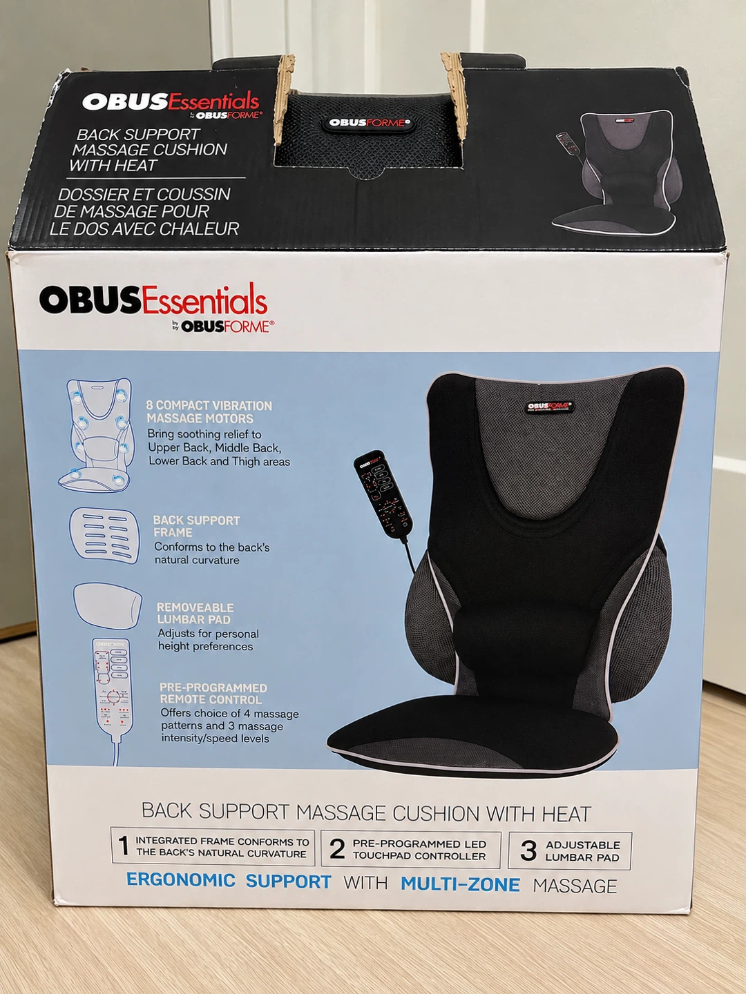 Back Support Massage Cushion with Heat