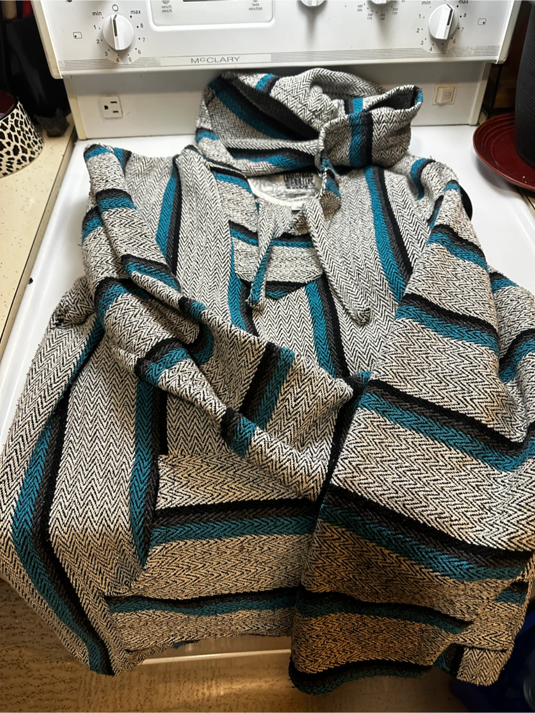 Vintage Señor Lopez Baja Hoodie XL Teal Grey