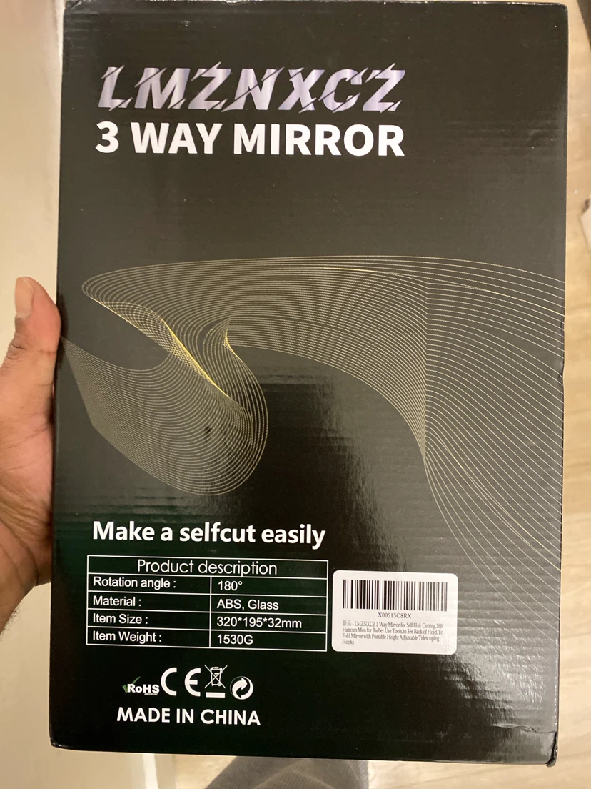 LMZNXCZ 3 Way Mirror for Self Hair Cutting