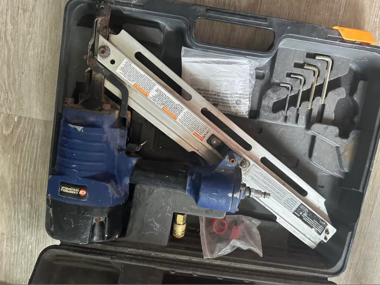 Campbell Hausfeld Nail Gun with Case and Allen Keys - photo 4