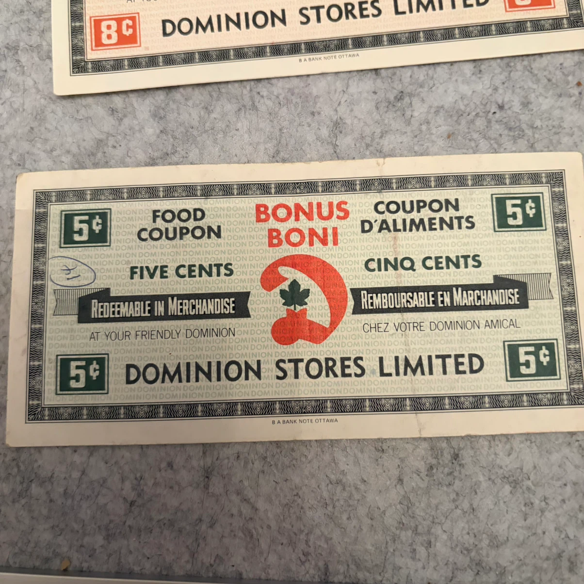 Vintage Dominion Stores Food Bonus Coupons - photo 2