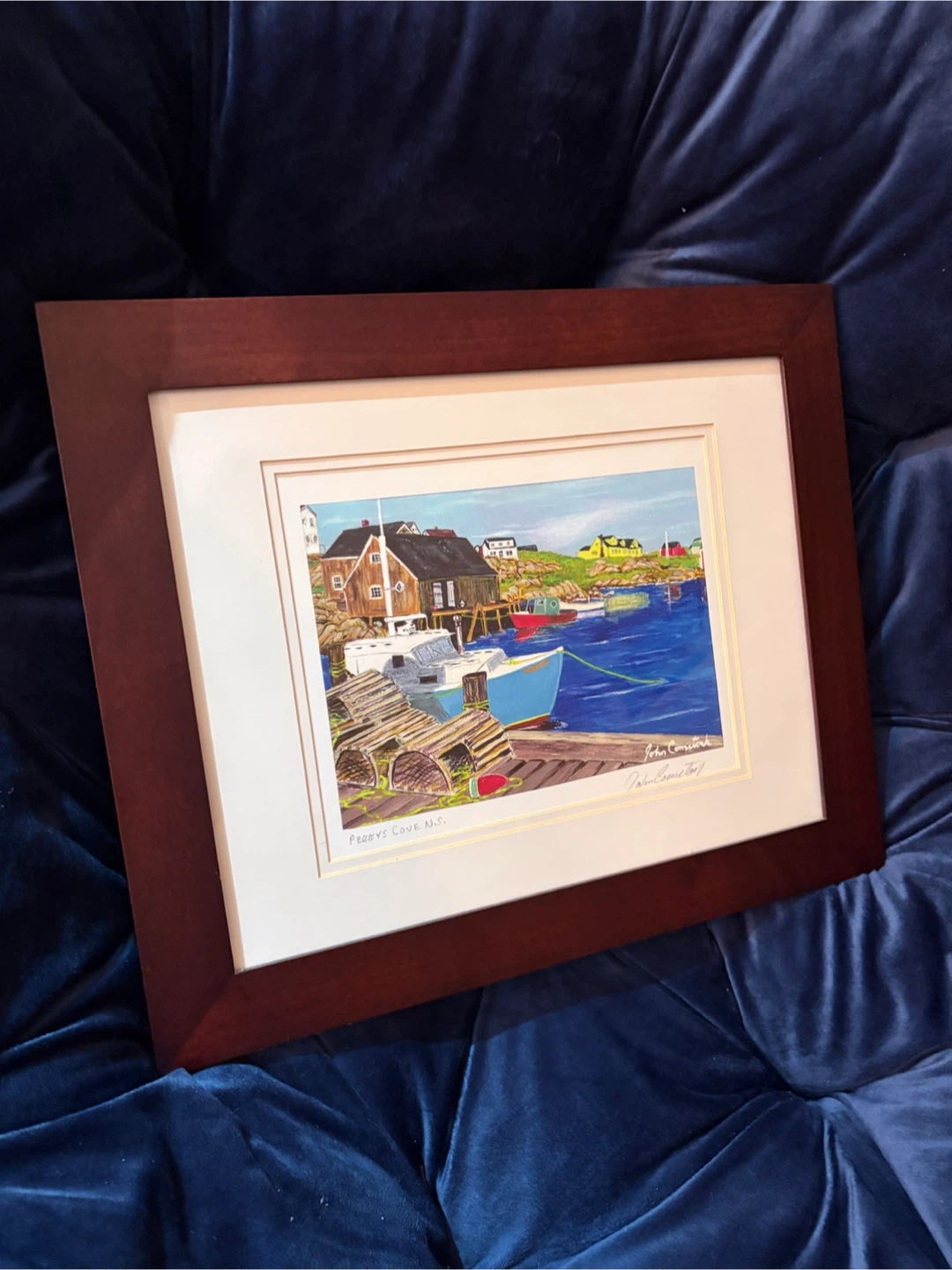 John Comstock "Peggy's Cove N.S." Framed Art Print