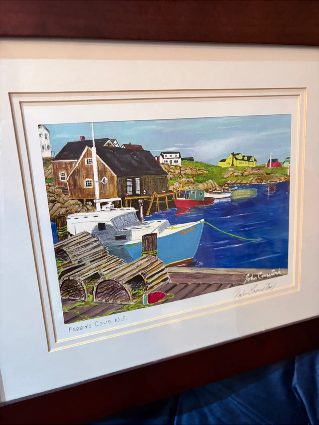 Framed John Comstock  "Peggy's Cove N.S." Print - photo 2