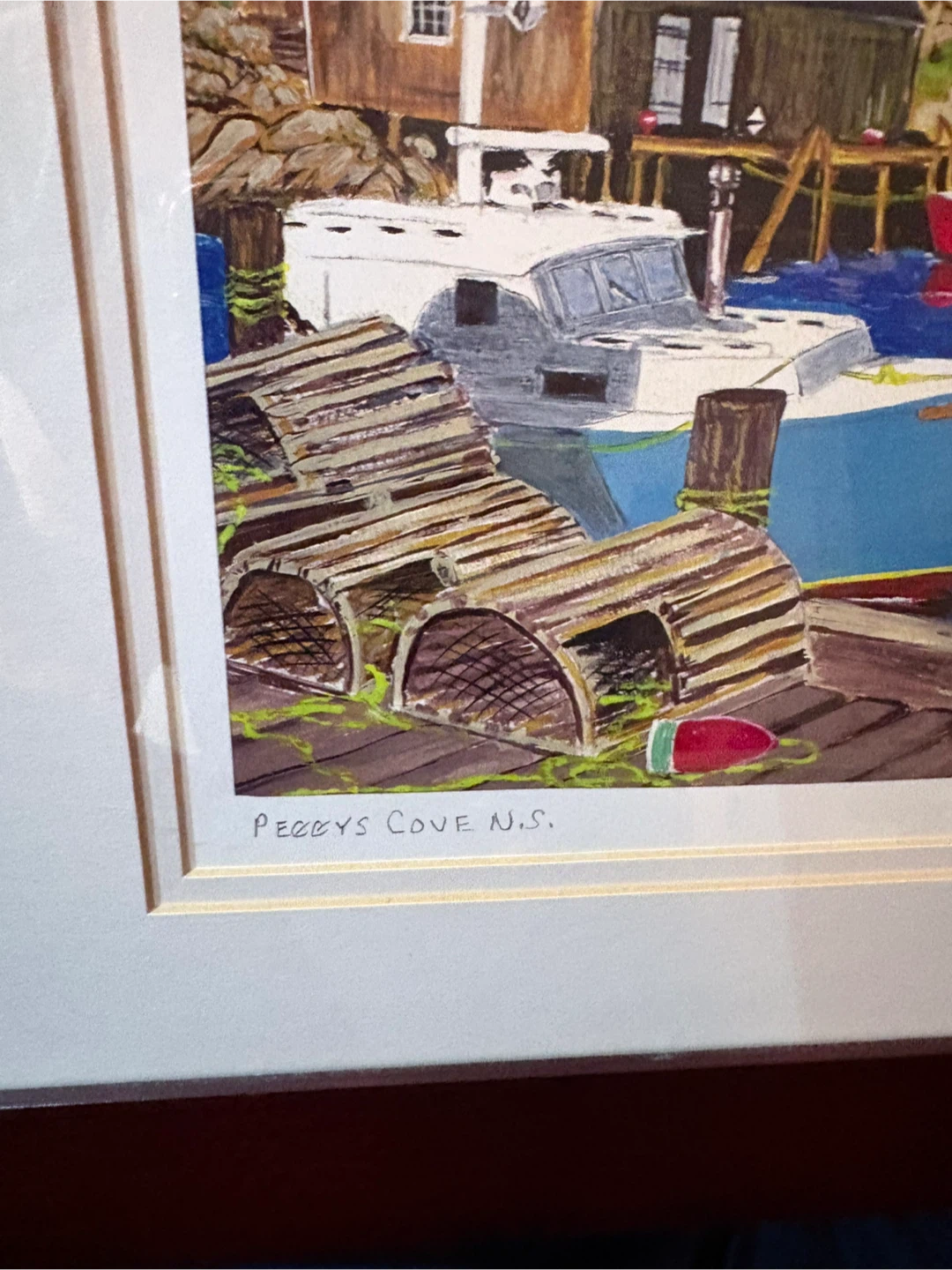 Framed John Comstock  "Peggy's Cove N.S." Print - photo 3