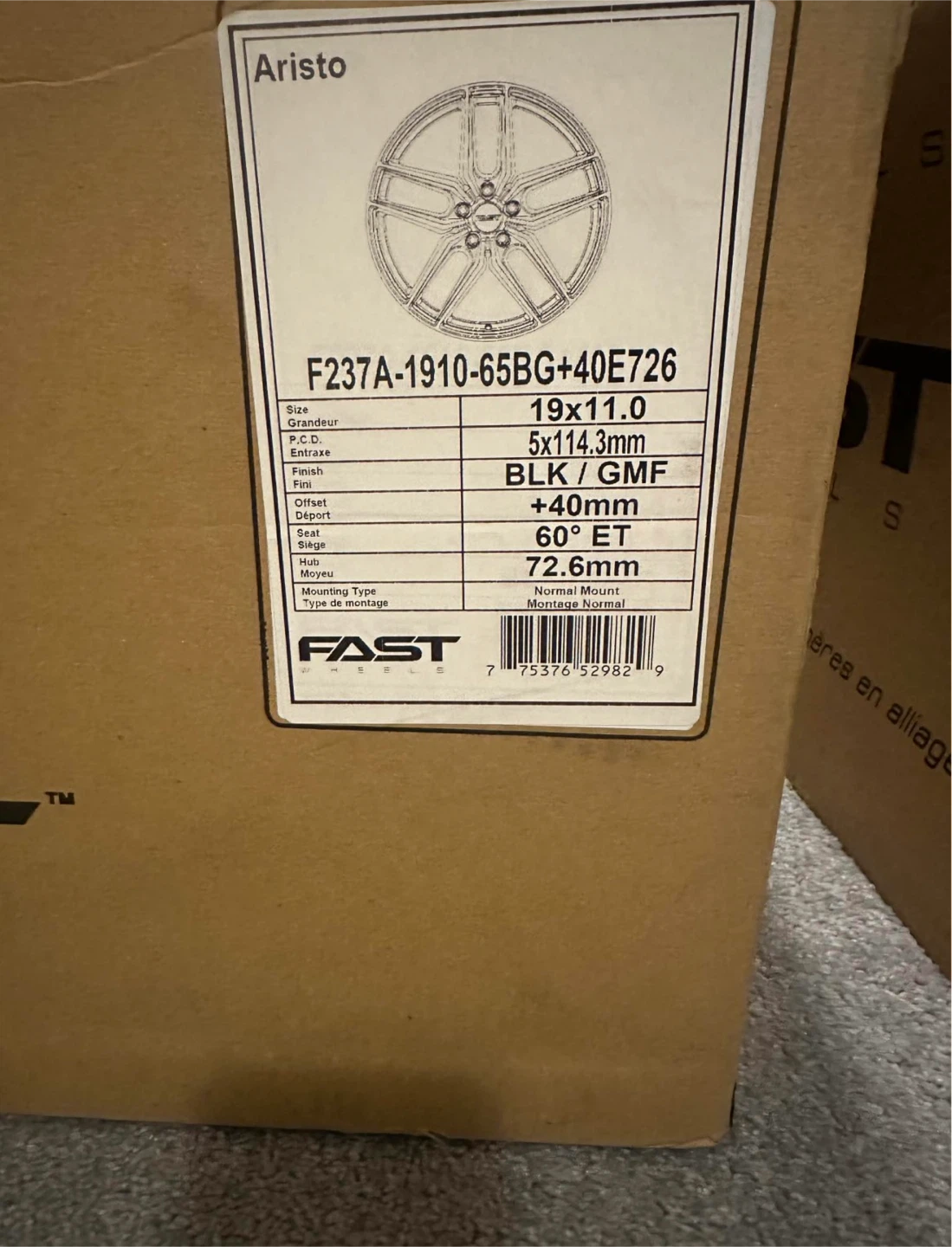Fast Wheels Aristo F237A 19-inch Alloy Wheels - photo 2