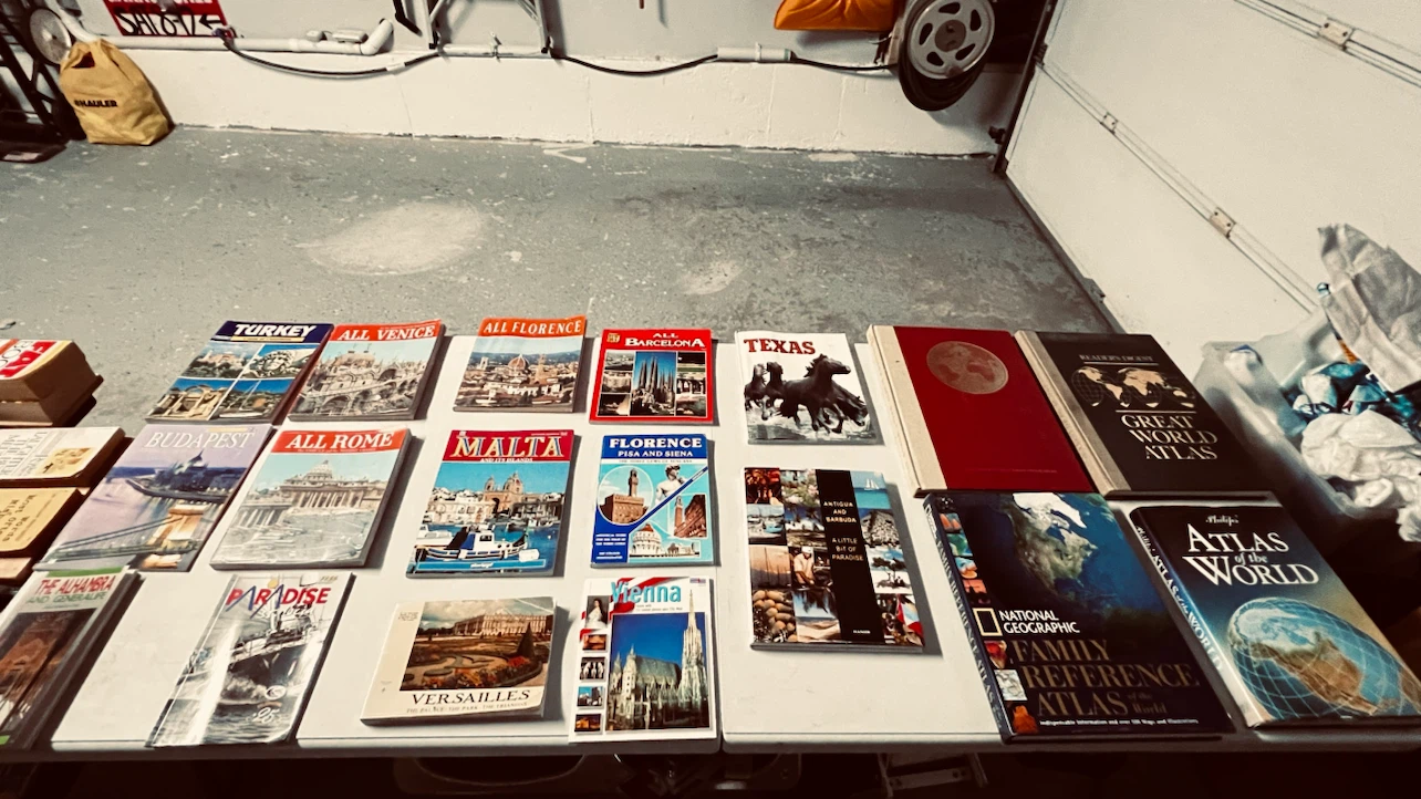 Books sale.  These books $1 each Labour Day 11-3
