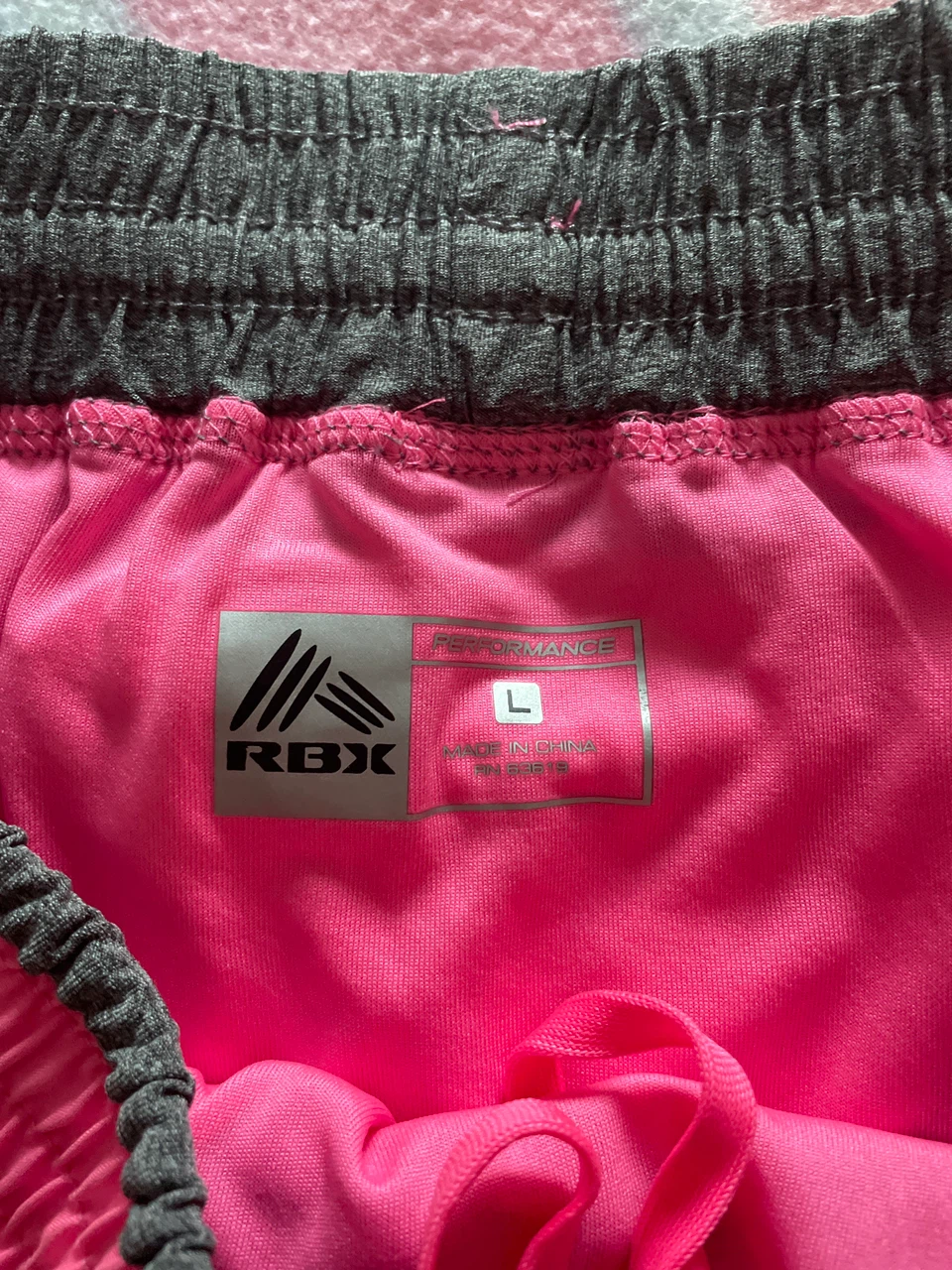 RBX Running Shorts - Grey/Pink - Size L - photo 3