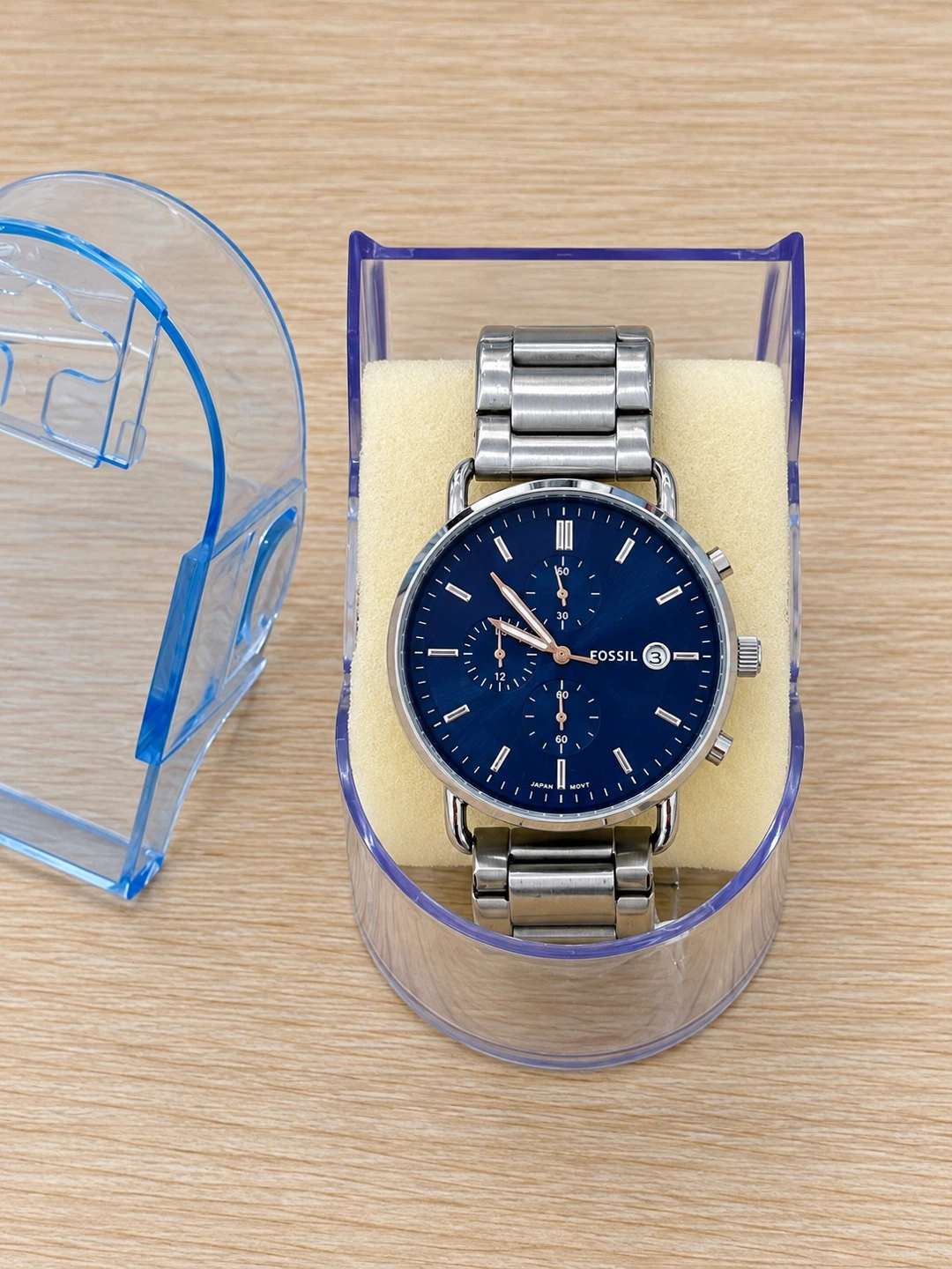 Fossil Blue Dial Chronograph Watch