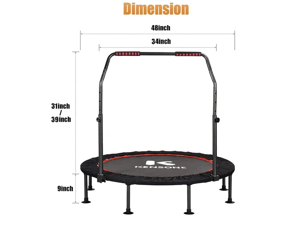 KENSONE 40" Foldable Mini Trampoline with Adjustable Handlebar - photo 2