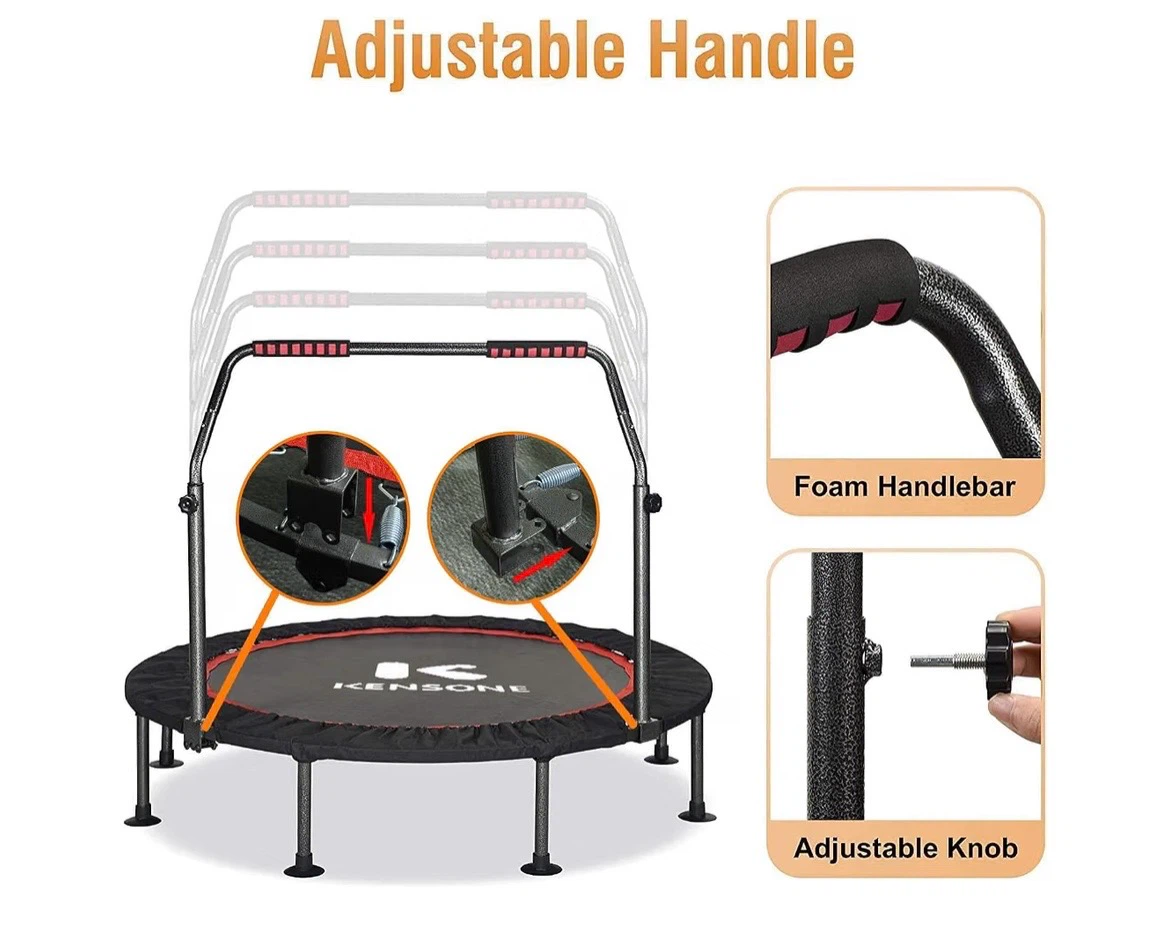 KENSONE 40" Foldable Mini Trampoline with Adjustable Handlebar - photo 3