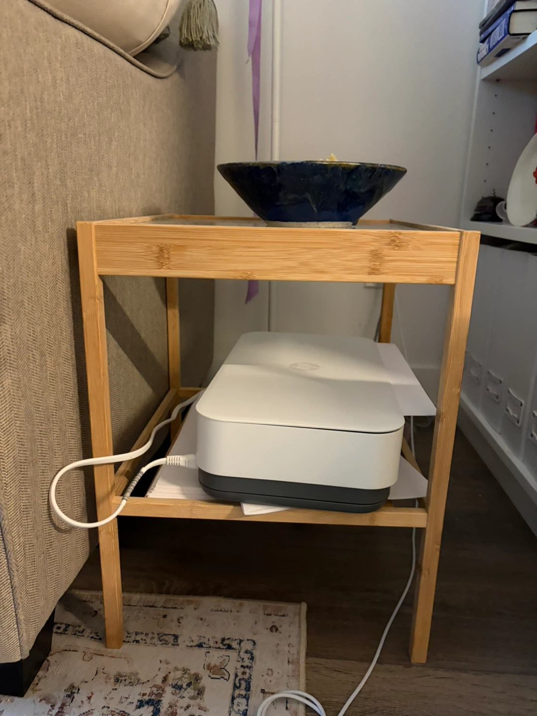 2x Bamboo with Glass Top Side Tables - photo 2