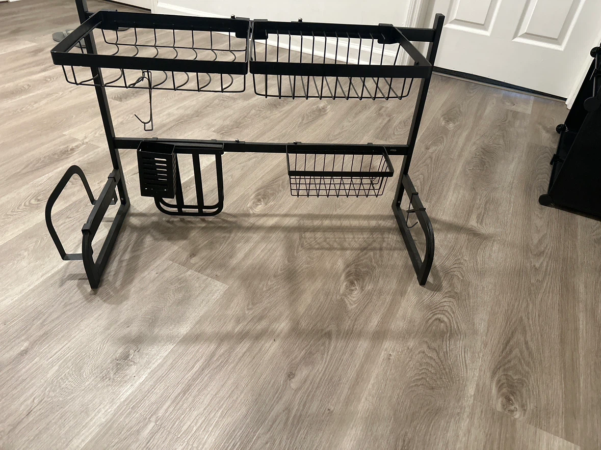 Over-the-sink kitchen drying rack