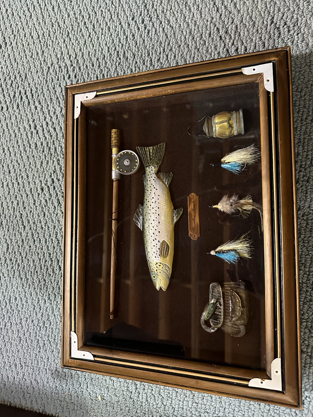 Rainbow Trout Fishing Shadow Box