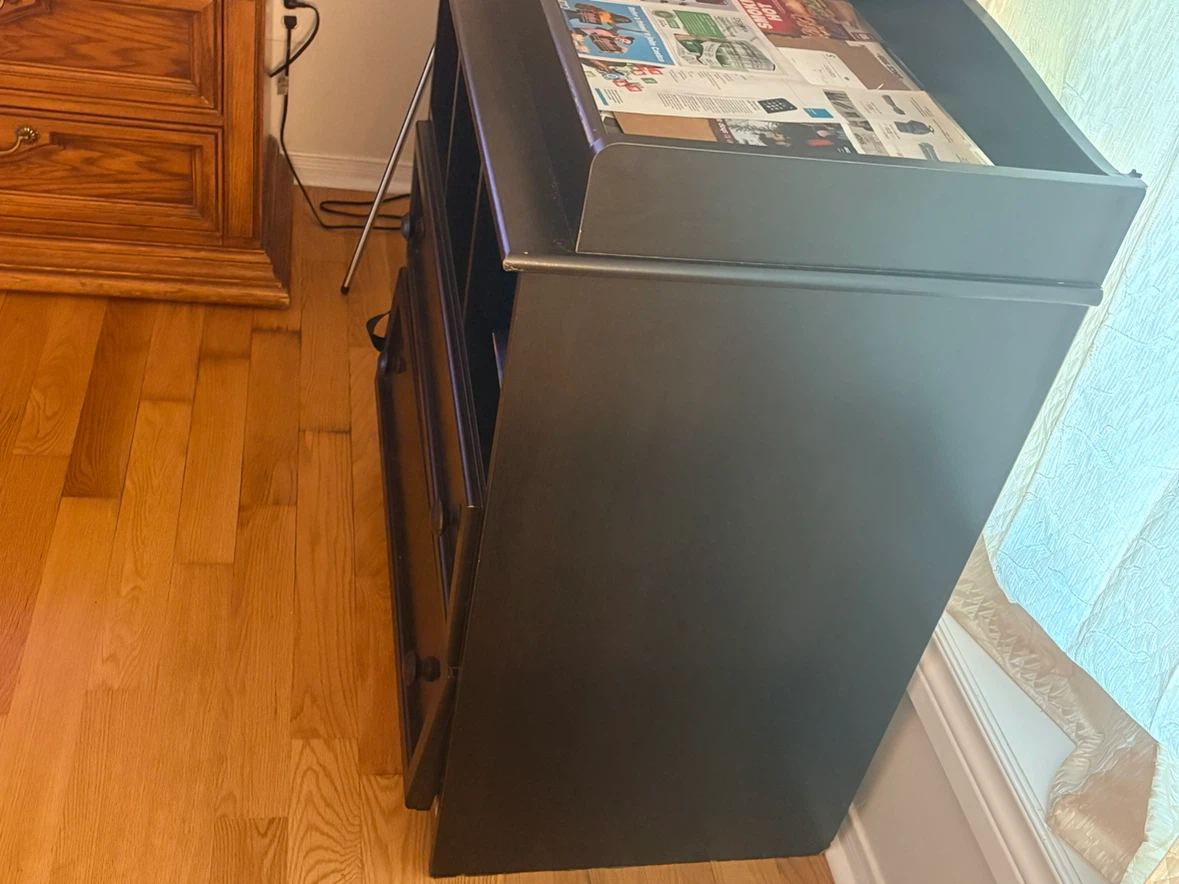 Black changing table with Shelves and Drawers - photo 2