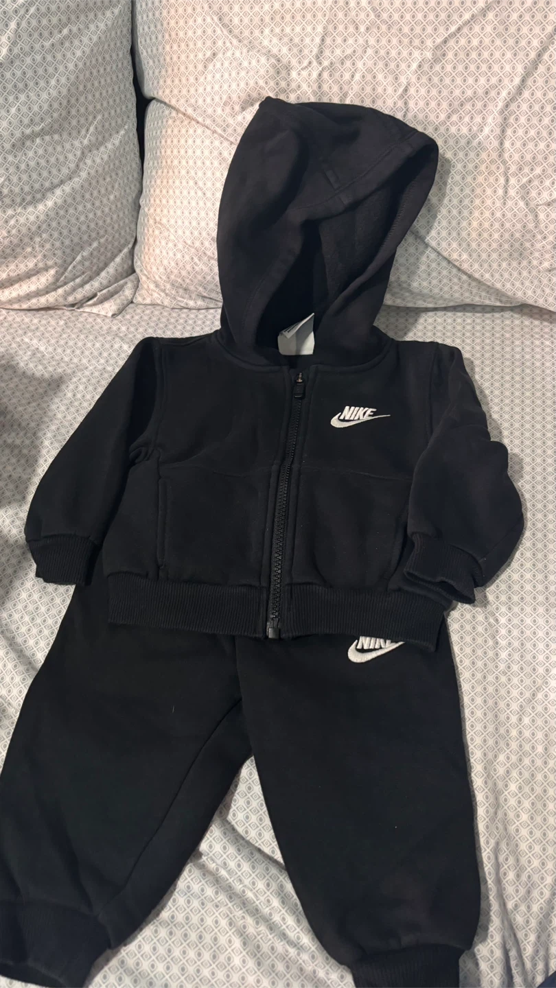Kids Nike Black Hoodie and Joggers Set