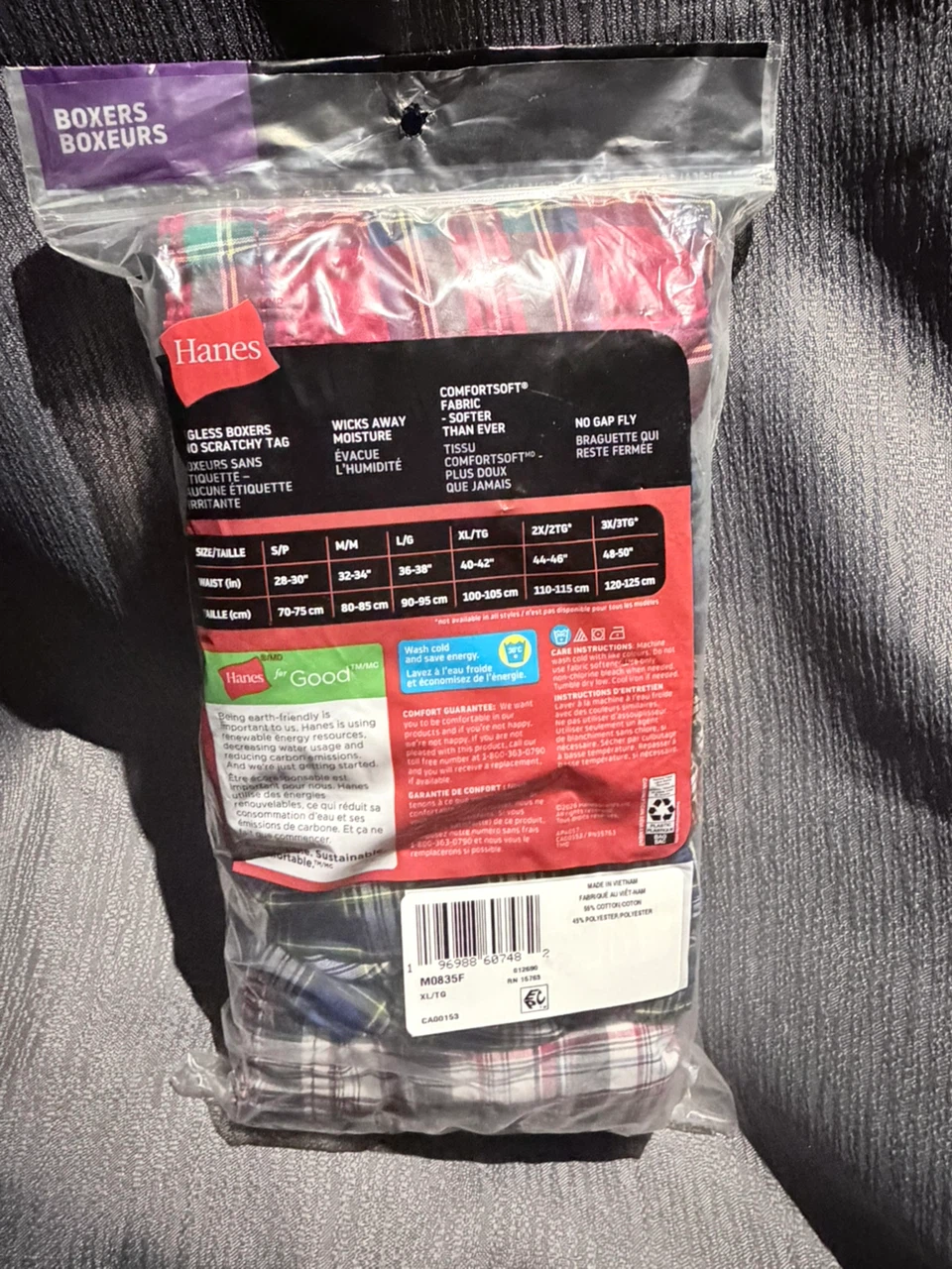 Hanes 5 Pack Tagless Boxer Briefs - XL/TG - photo 2