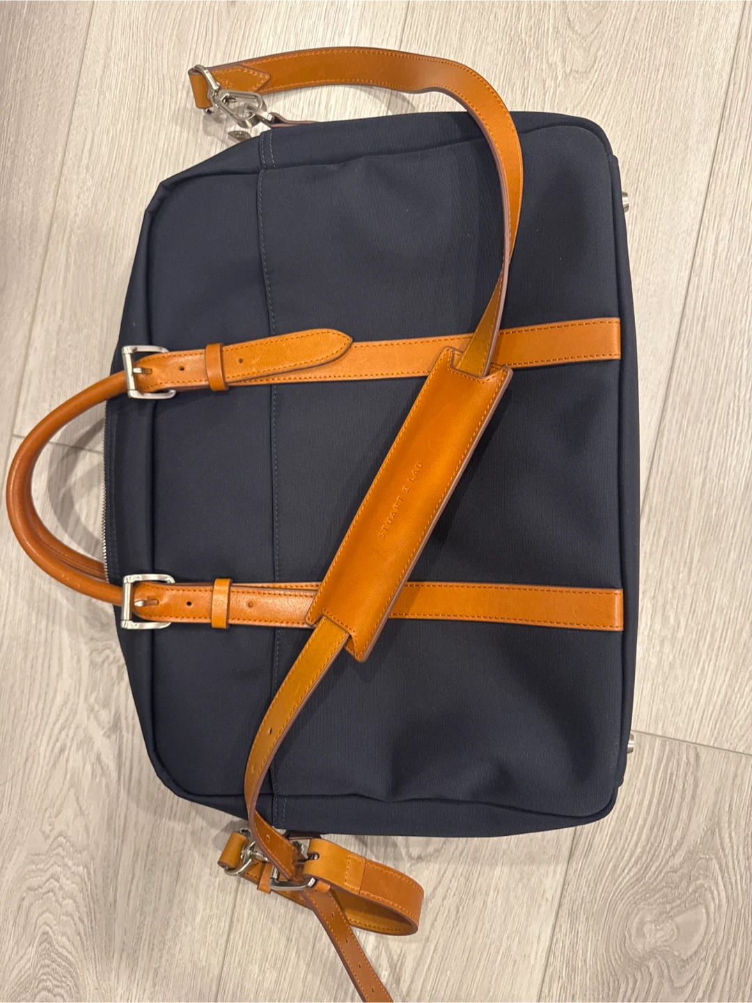 Stuart & Lau Navy Briefcase