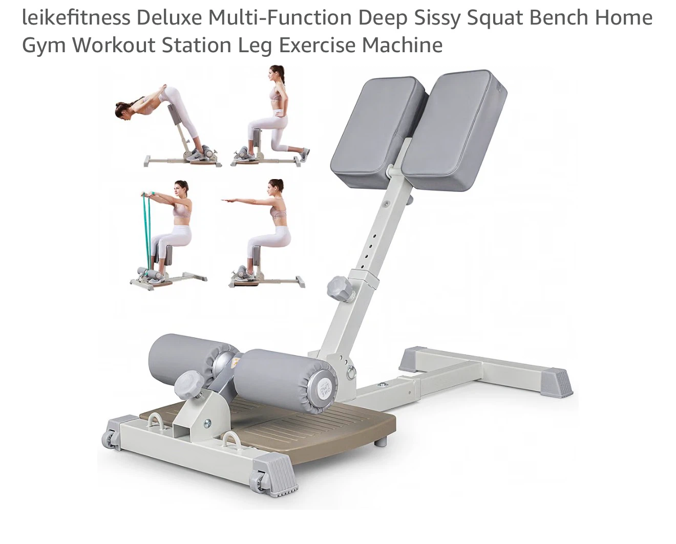Leikefitness Multi-Function Sissy Squat Bench E12