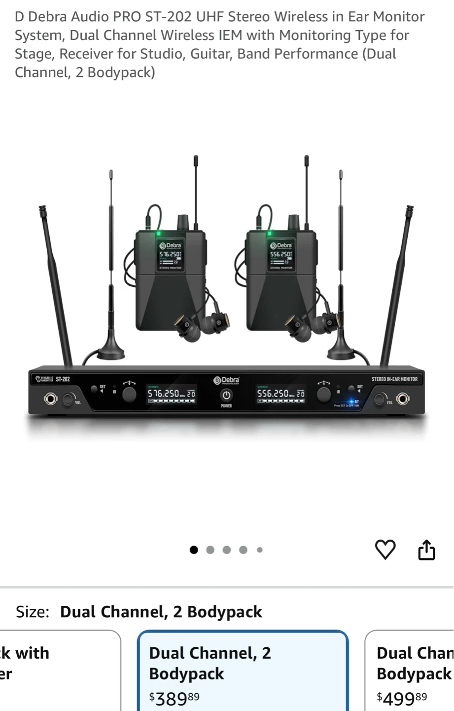 Debra Audio ST-202 Wireless In-Ear Monitor System
