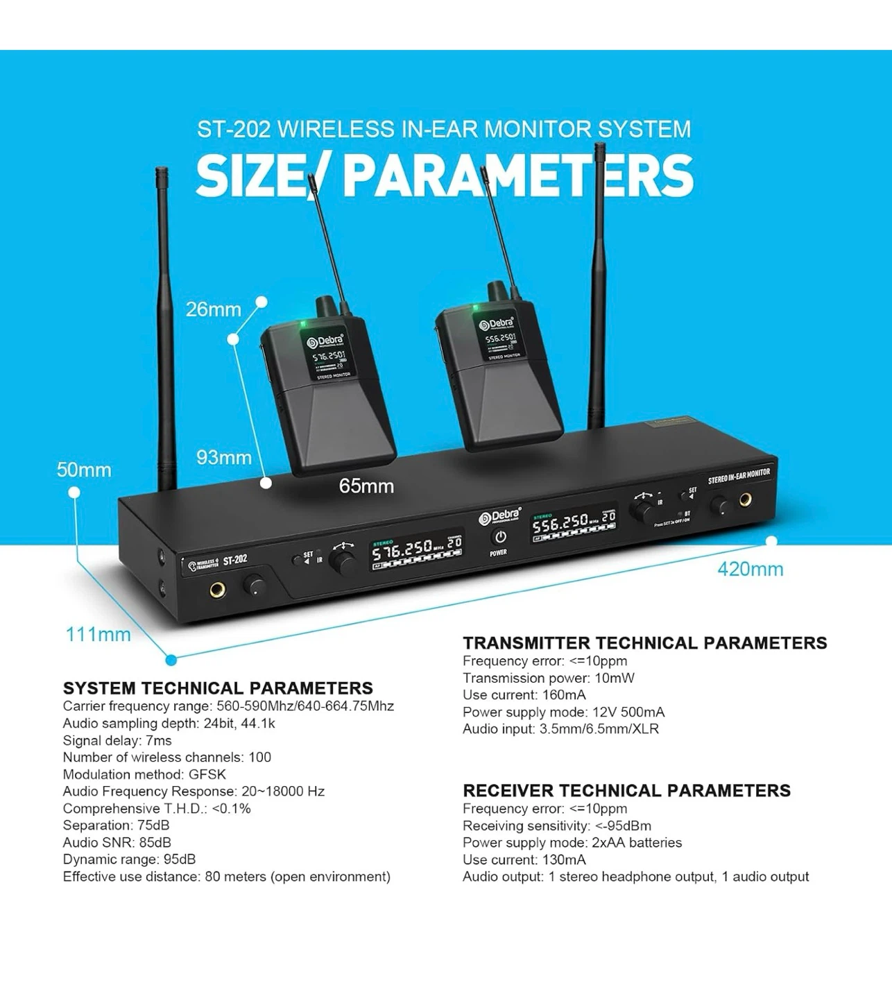 Debra Audio ST-202 Wireless In-Ear Monitor System - photo 3