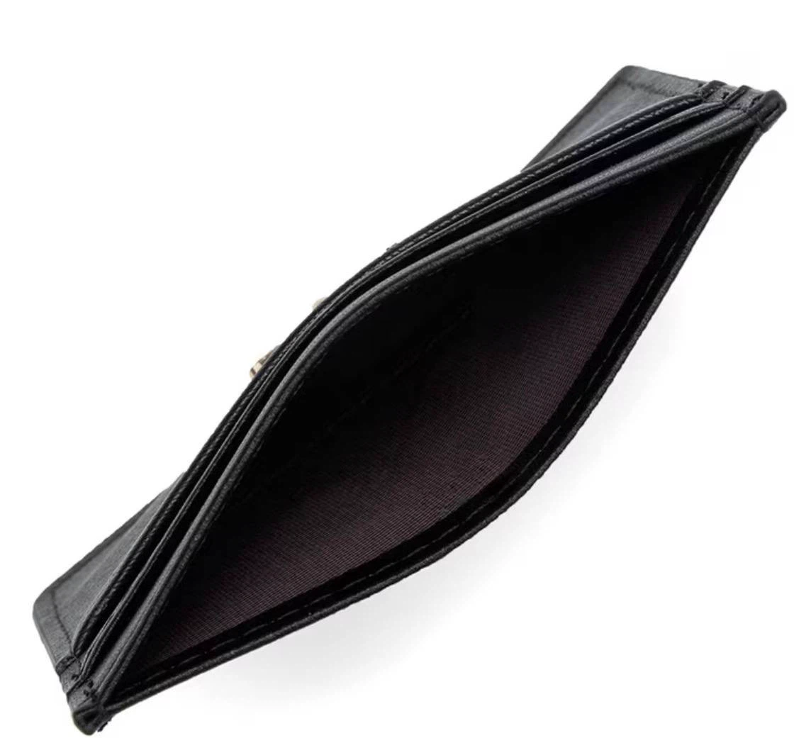 Card Holder with Gold Bee – Black - photo 4