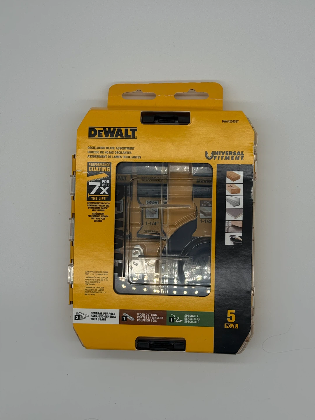 DEWALT 5-Pack 1 1/4in General Purpose Bimetal Oscillating Blades